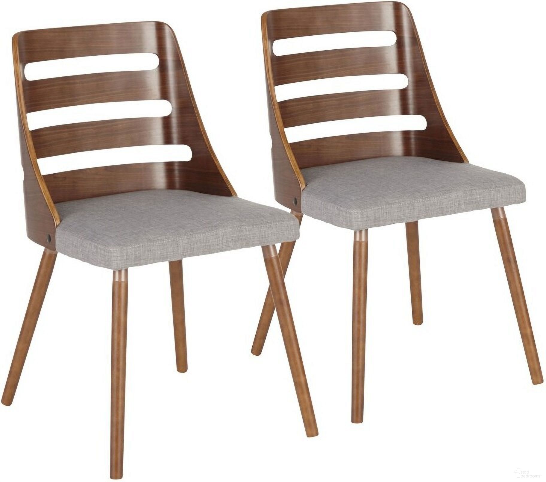 The appearance of Trevi Chair Set of 2 In Grey designed by Lumisource in the transitional interior design. This grey piece of furniture was selected by 1StopBedrooms from Trevi Collection to add a touch of cosiness and style into your home. Sku: CH-TRV-TPR1 WLWLGY2. Material: Wood. Chair Type: Side Chair.