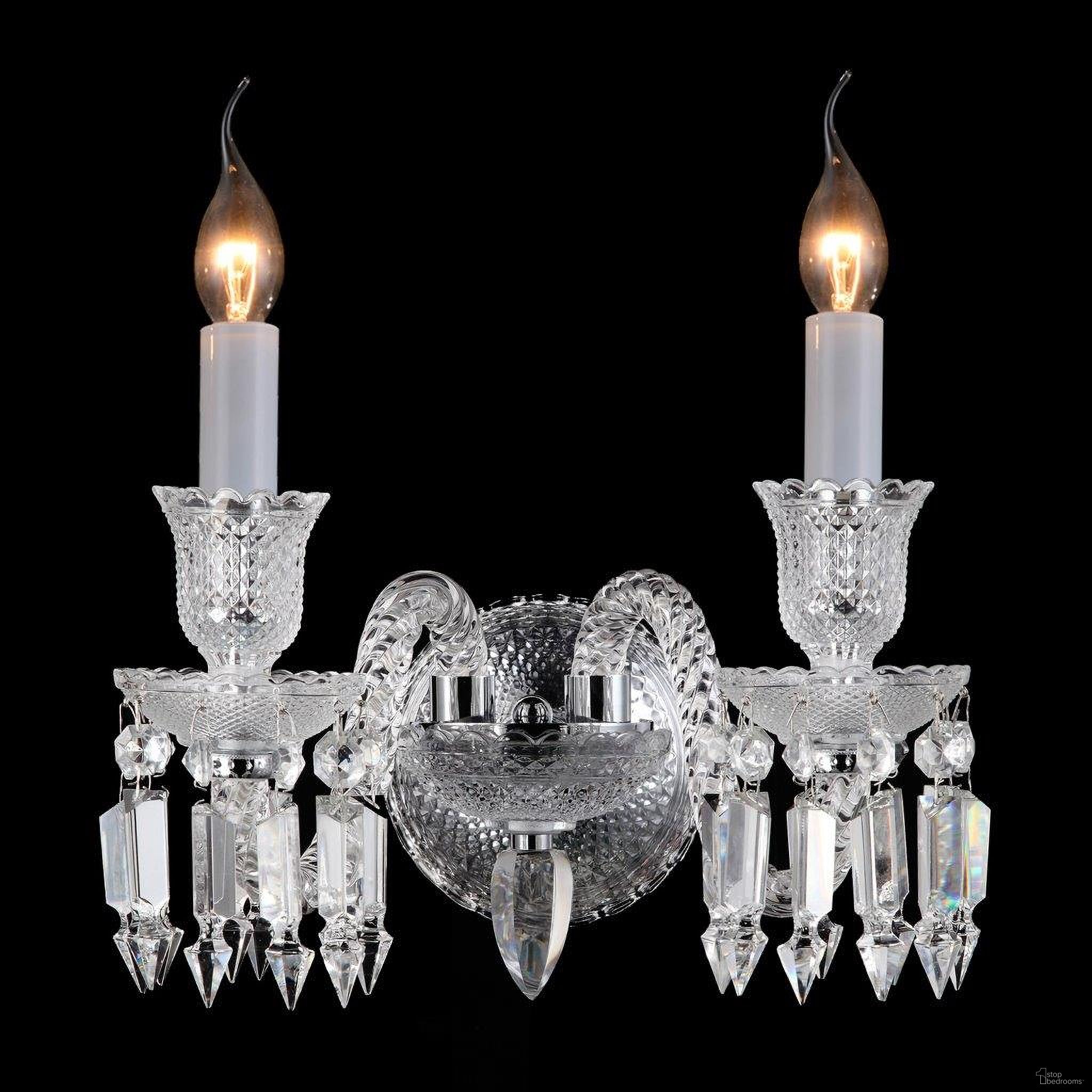 The appearance of Treviso - 2 Light Wall Sconce designed by Michael Amini in the traditional interior design. This clear piece of furniture was selected by 1StopBedrooms from Lighting Collection to add a touch of cosiness and style into your home. Sku: LT-WL002-2CLR.