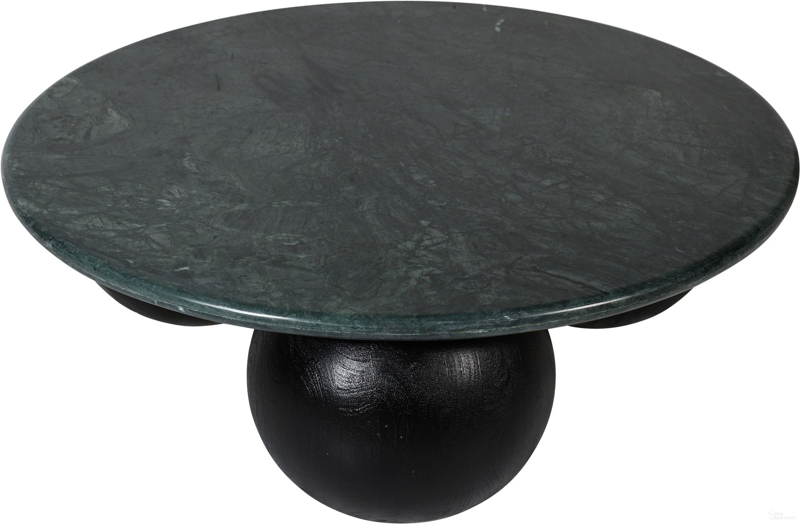Treviso Marble Coffee Table In Black and Green