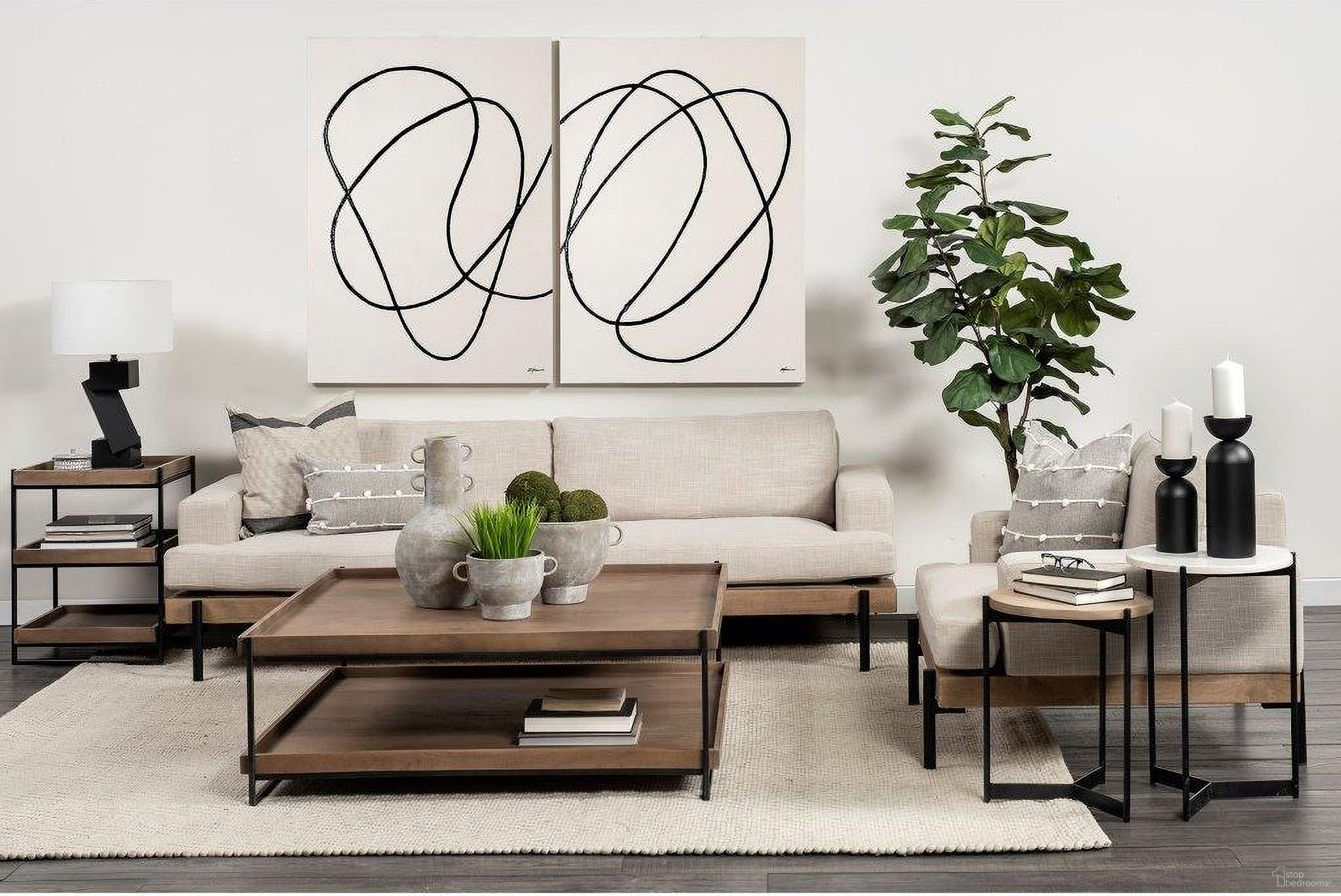 The appearance of Trey Occasional Table Set In Black and Brown designed by Mercana in the modern / contemporary interior design. This black and brown piece of furniture  was selected by 1StopBedrooms from Trey Collection to add a touch of cosiness and style into your home. Sku: 68218;68219. Material: Wood.