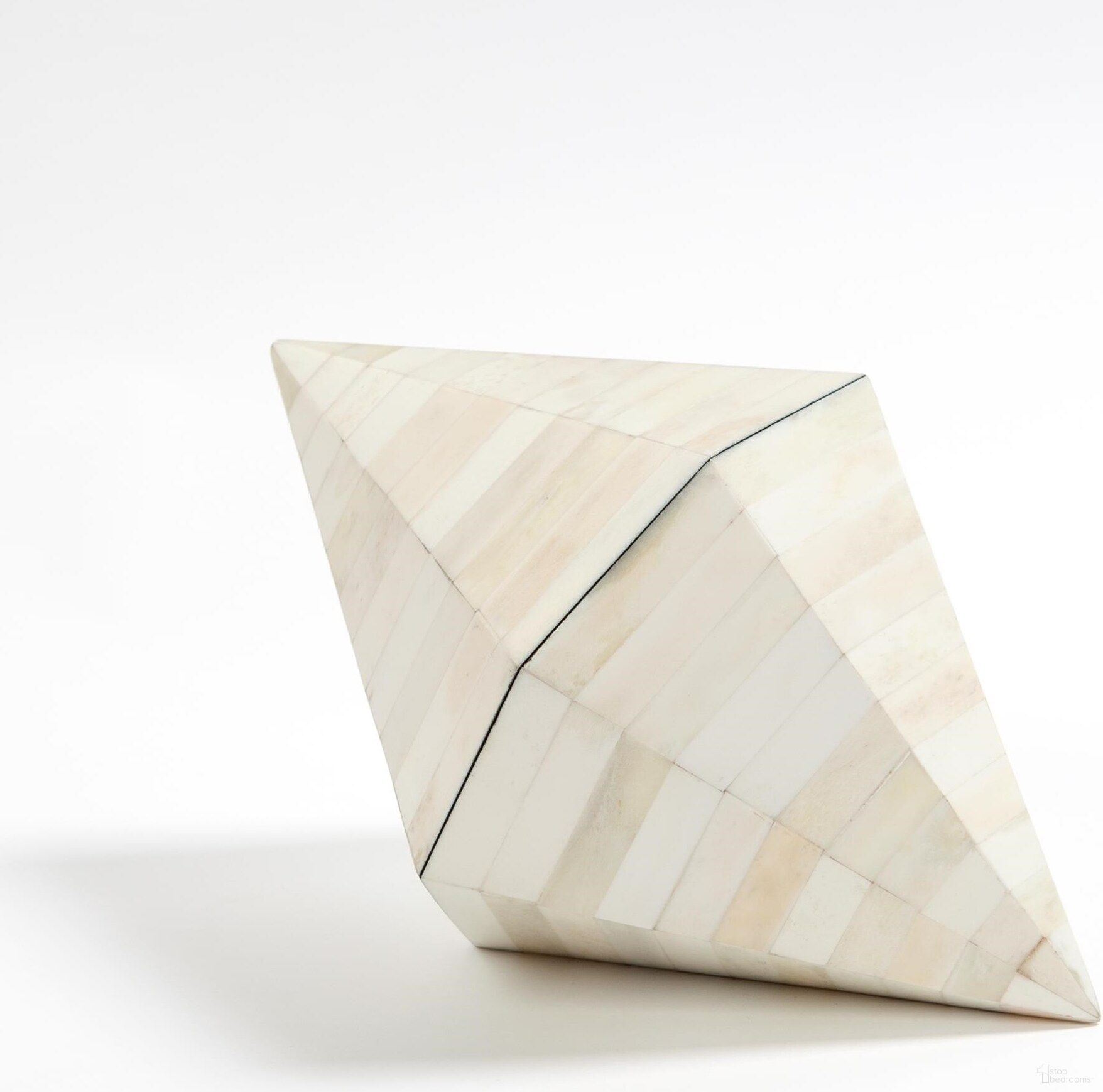 Triangle Cone Box In White Bone