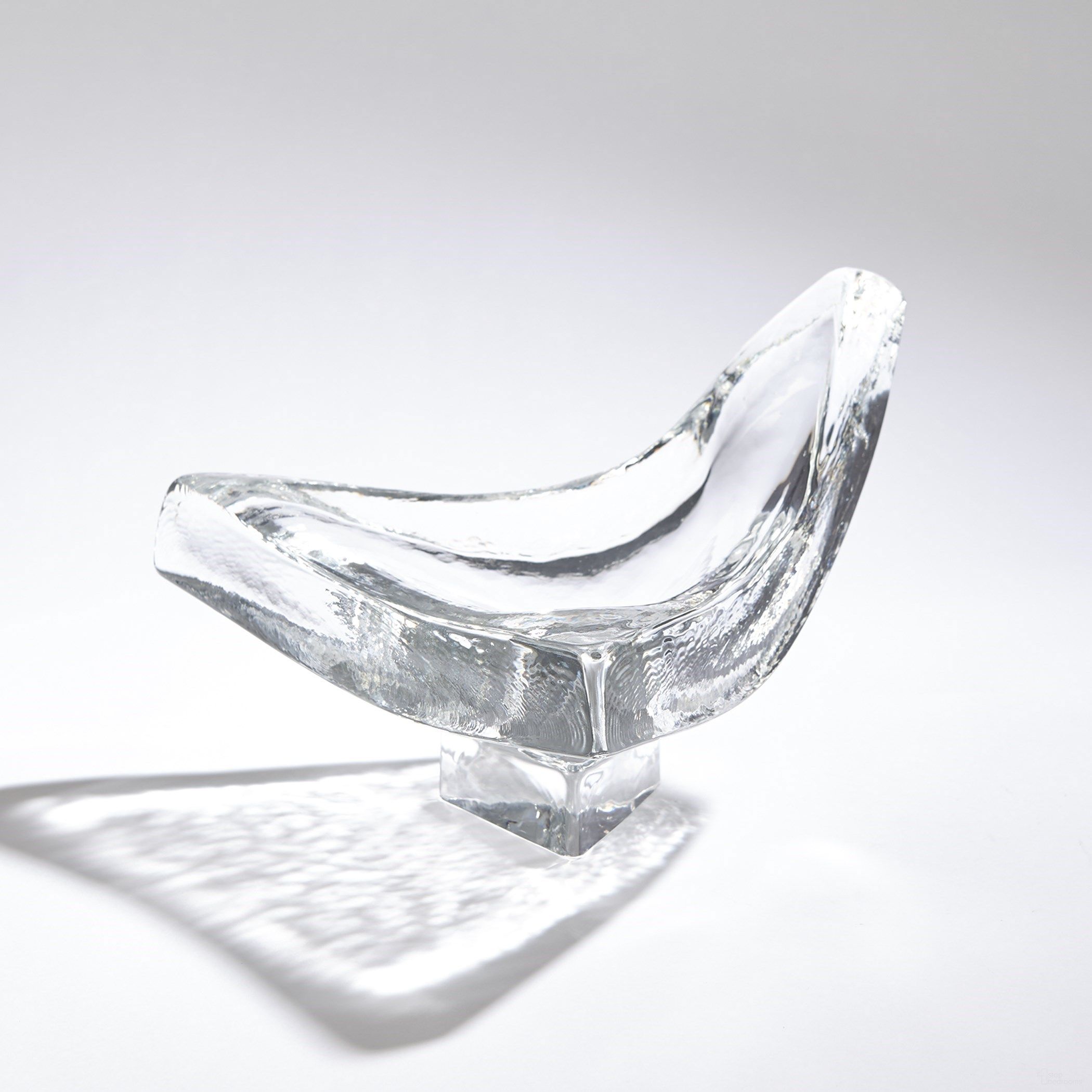 Triangle Slab Small Bowl In Clear