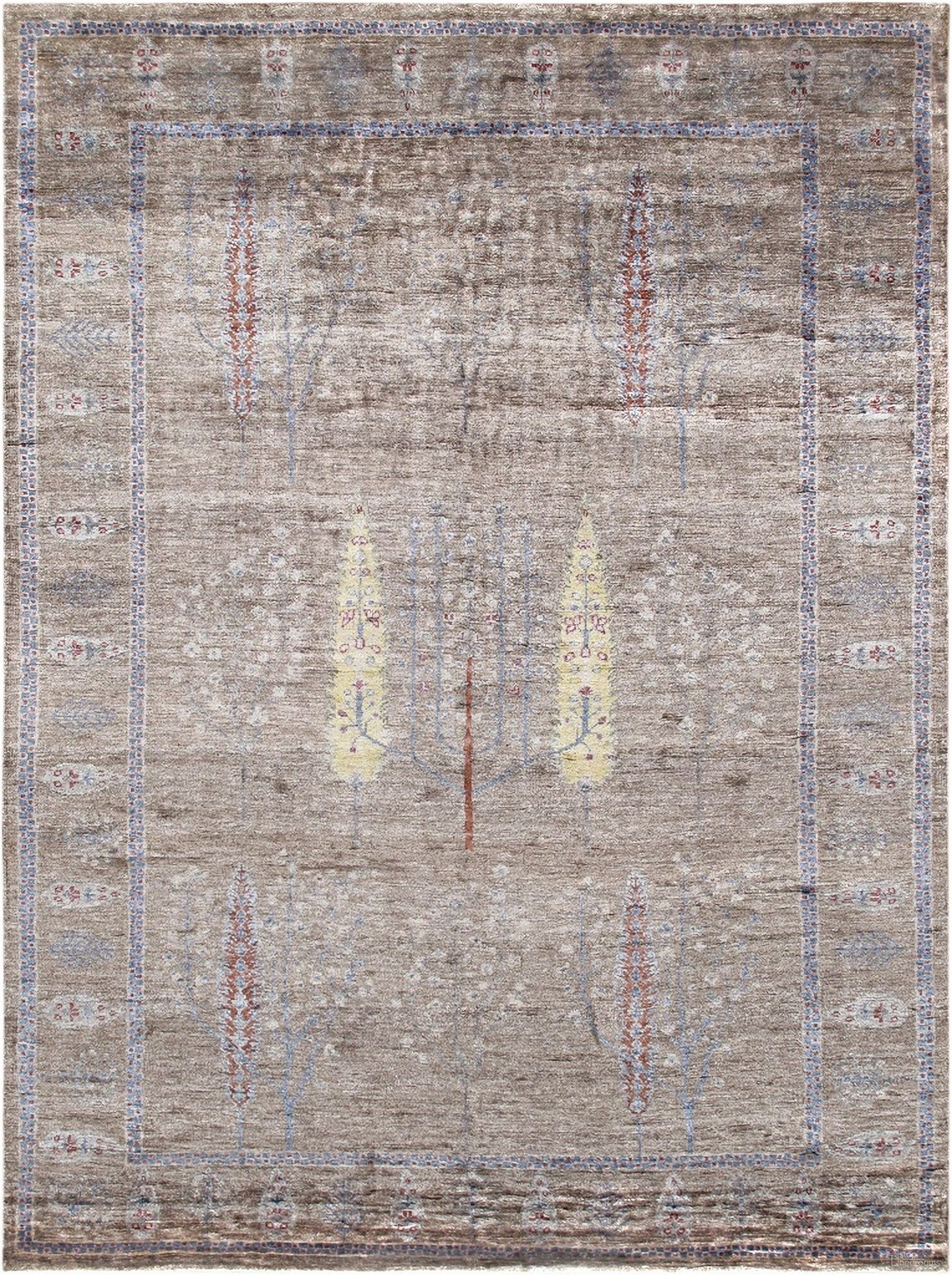 Tribal Collection Hand-Knotted Silk Area Rug- 5' 8" x 7' 9" In Multi