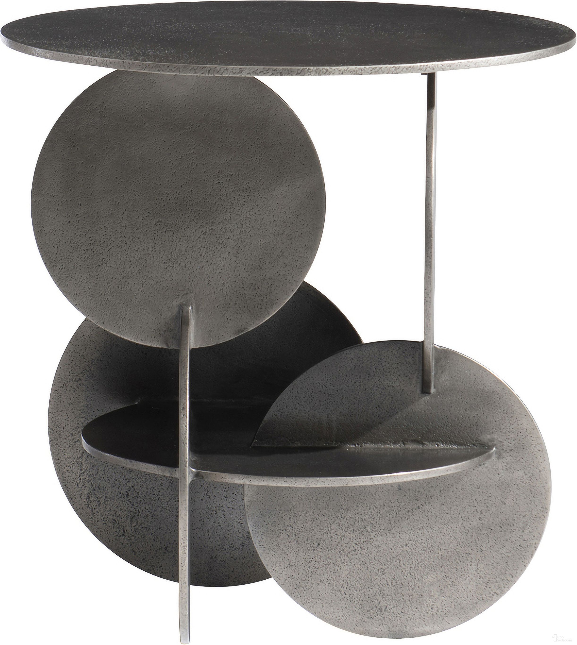The appearance of Tribus Side Table designed by Bernhardt in the transitional interior design. This graphite piece of furniture was selected by 1StopBedrooms from Tribus Collection to add a touch of cosiness and style into your home. Sku: 321122. Material: Metal.