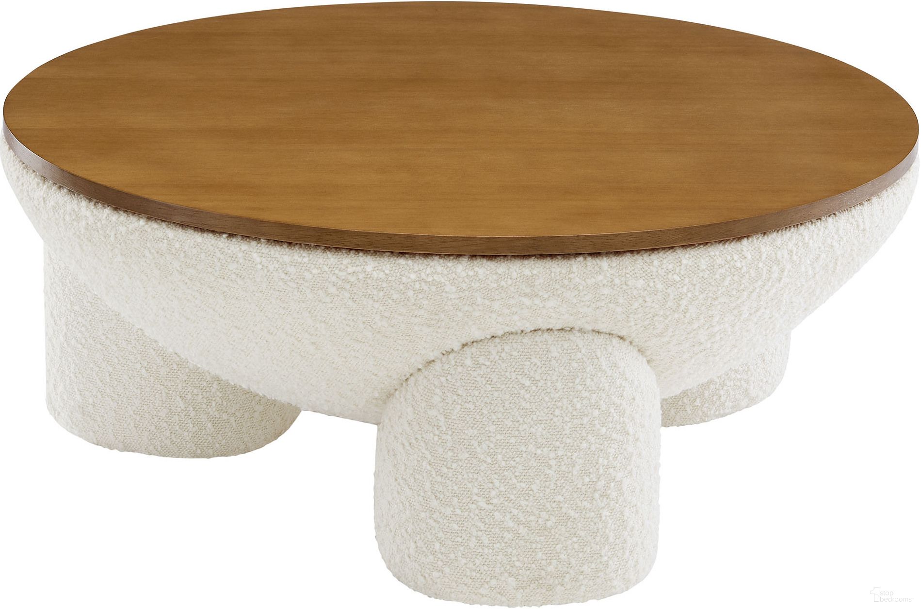 The appearance of Tridome Round Boucle Upholstered Storage Coffee Table In Natural and Ivory designed by Modway in the modern / contemporary interior design. This natural and ivory piece of furniture was selected by 1StopBedrooms from Tridome Collection to add a touch of cosiness and style into your home. Sku: EEI-6964-NAT-IVO. Material: Boucle.