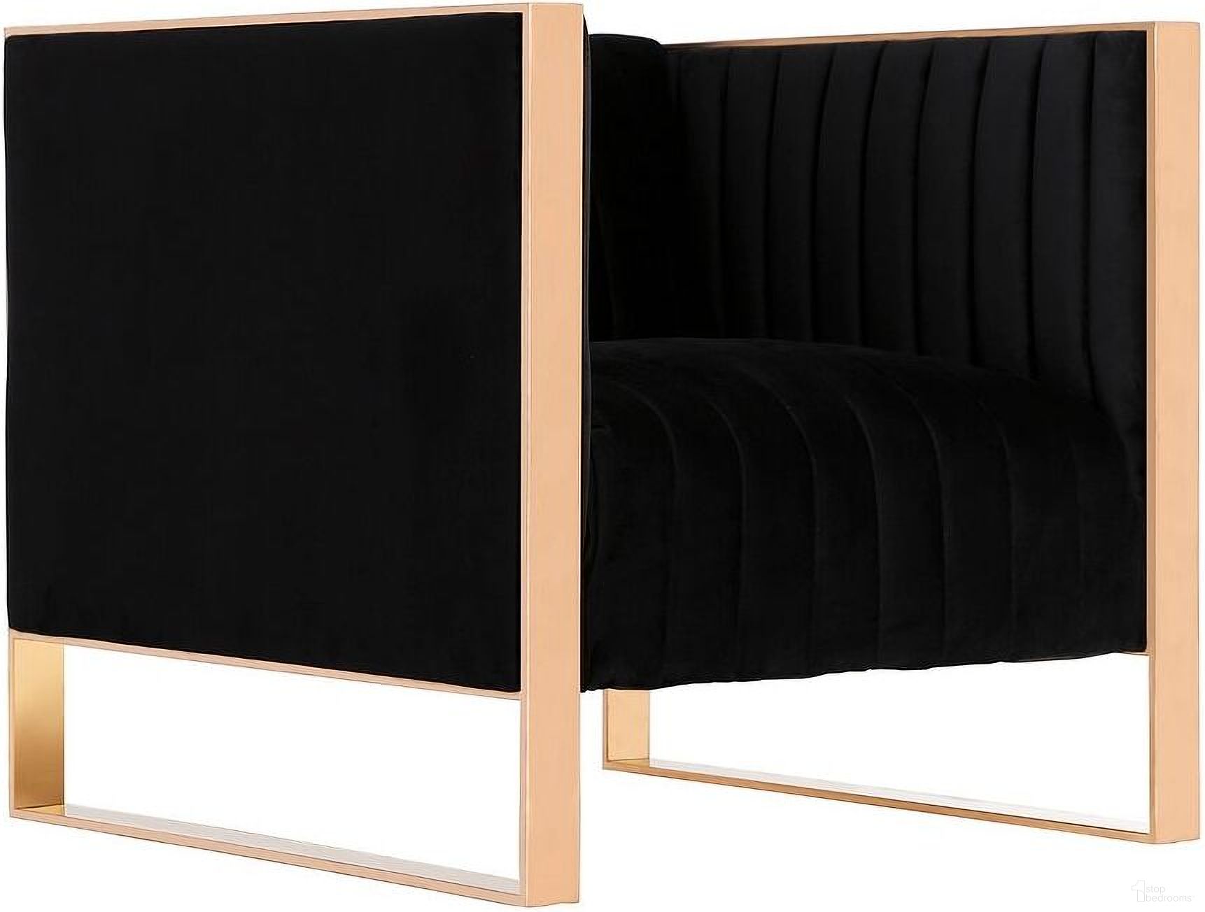 The appearance of Trillium Accent Chair in Black and Rose Gold designed by Manhattan Comfort in the transitional interior design. This black piece of furniture was selected by 1StopBedrooms from Trillium Collection to add a touch of cosiness and style into your home. Sku: AC055-BK. Material: Wood.