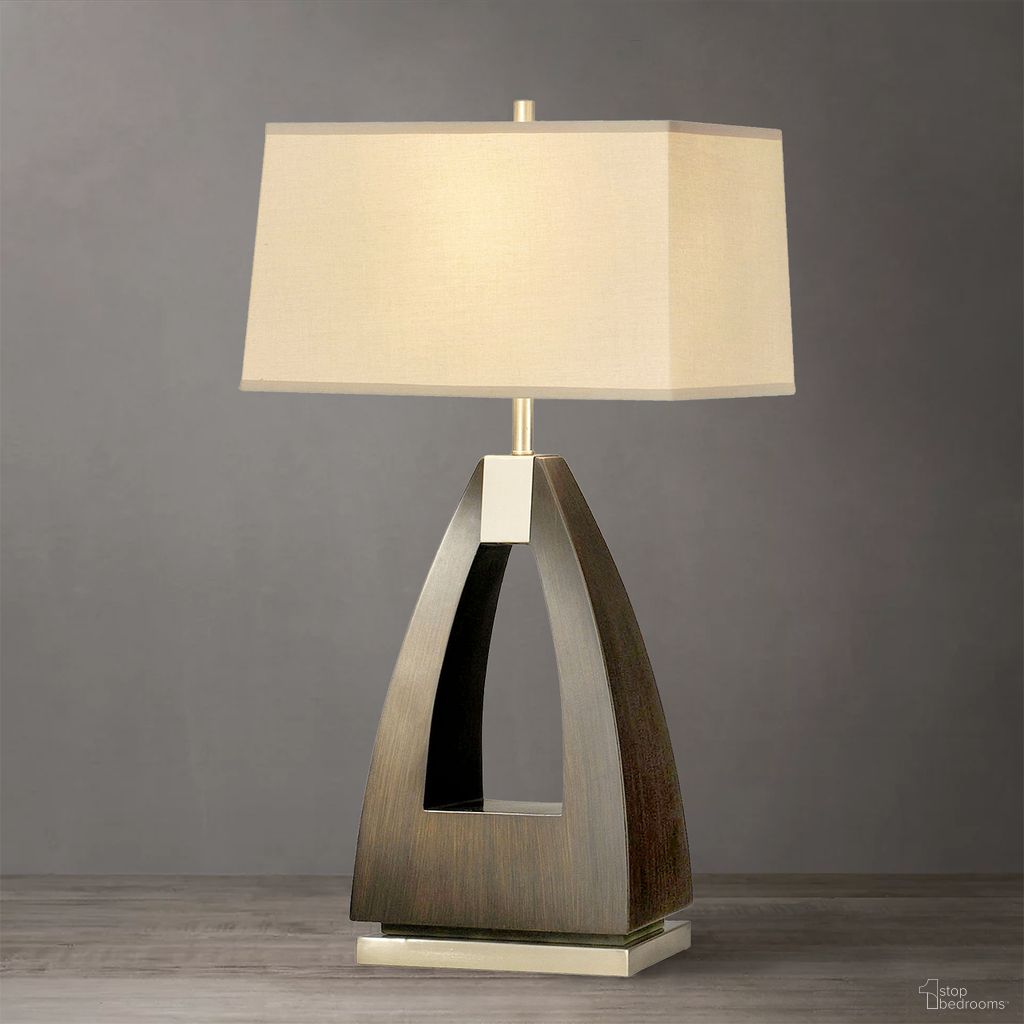 The appearance of Trina 30 Inch White Linen Shade Table Lamp In Pecan Brushed Nickel designed by Nova Of California in the transitional interior design. This pecan brushed nickel piece of furniture was selected by 1StopBedrooms from Trina Collection to add a touch of cosiness and style into your home. Sku: 10392. Material: Wood.
