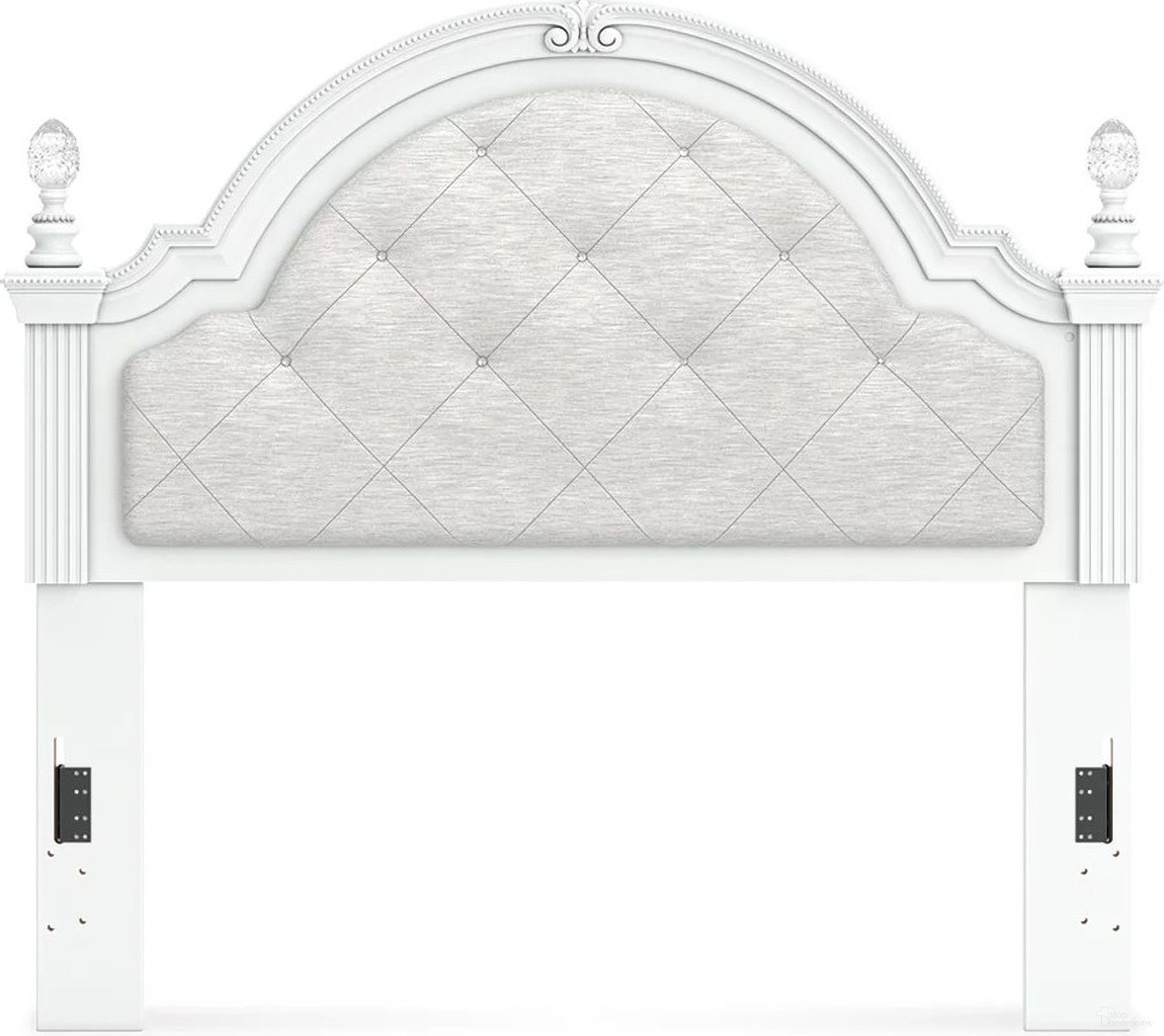 The appearance of Trindura Full Upholstered Panel Headboard In White designed by Signature Design by Ashley in the traditional interior design. This white piece of furniture was selected by 1StopBedrooms from Trindura Collection to add a touch of cosiness and style into your home. Sku: NCB1819-187. Material: Fabric. Bed Size: Full.