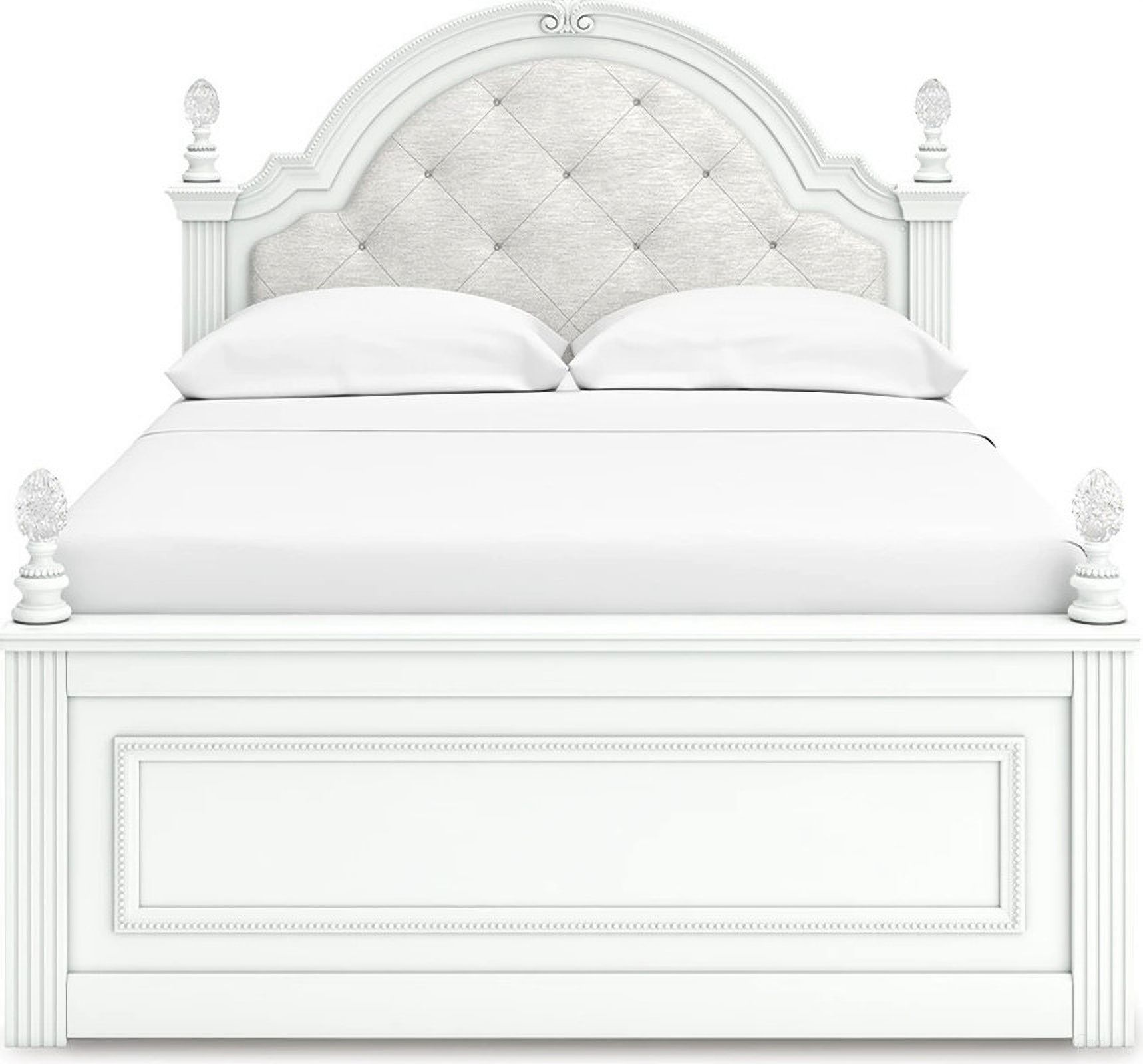 The appearance of Trindura Full Upholstered Panel Storage Bed In White designed by Signature Design by Ashley in the traditional interior design. This white piece of furniture was selected by 1StopBedrooms from Trindura Collection to add a touch of cosiness and style into your home. Sku: B100-12;NCB1819-150;NCB1819-187;NCB1819-84. Bed Type: Storage Bed. Bed Size: Full.