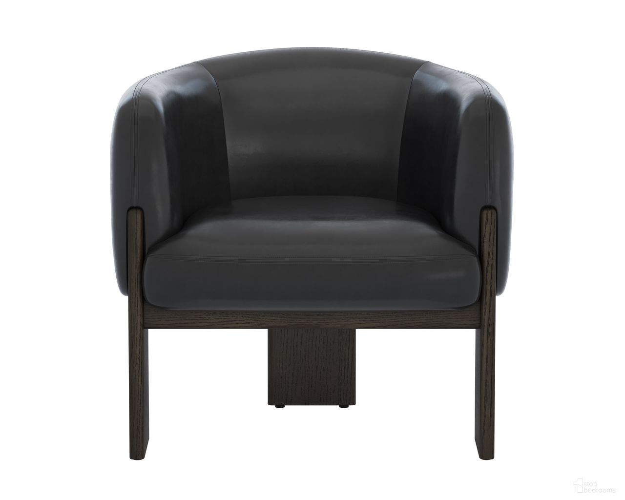 Trine Lounge Chair In Dark Brown and Vintage Black Night