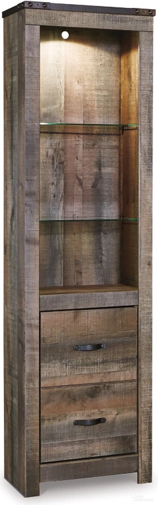 The appearance of Trinell Brown Pier designed by Signature Design by Ashley in the transitional interior design. This brown piece of furniture was selected by 1StopBedrooms from Trinell Collection to add a touch of cosiness and style into your home. Sku: W446-24. Material: Wood.