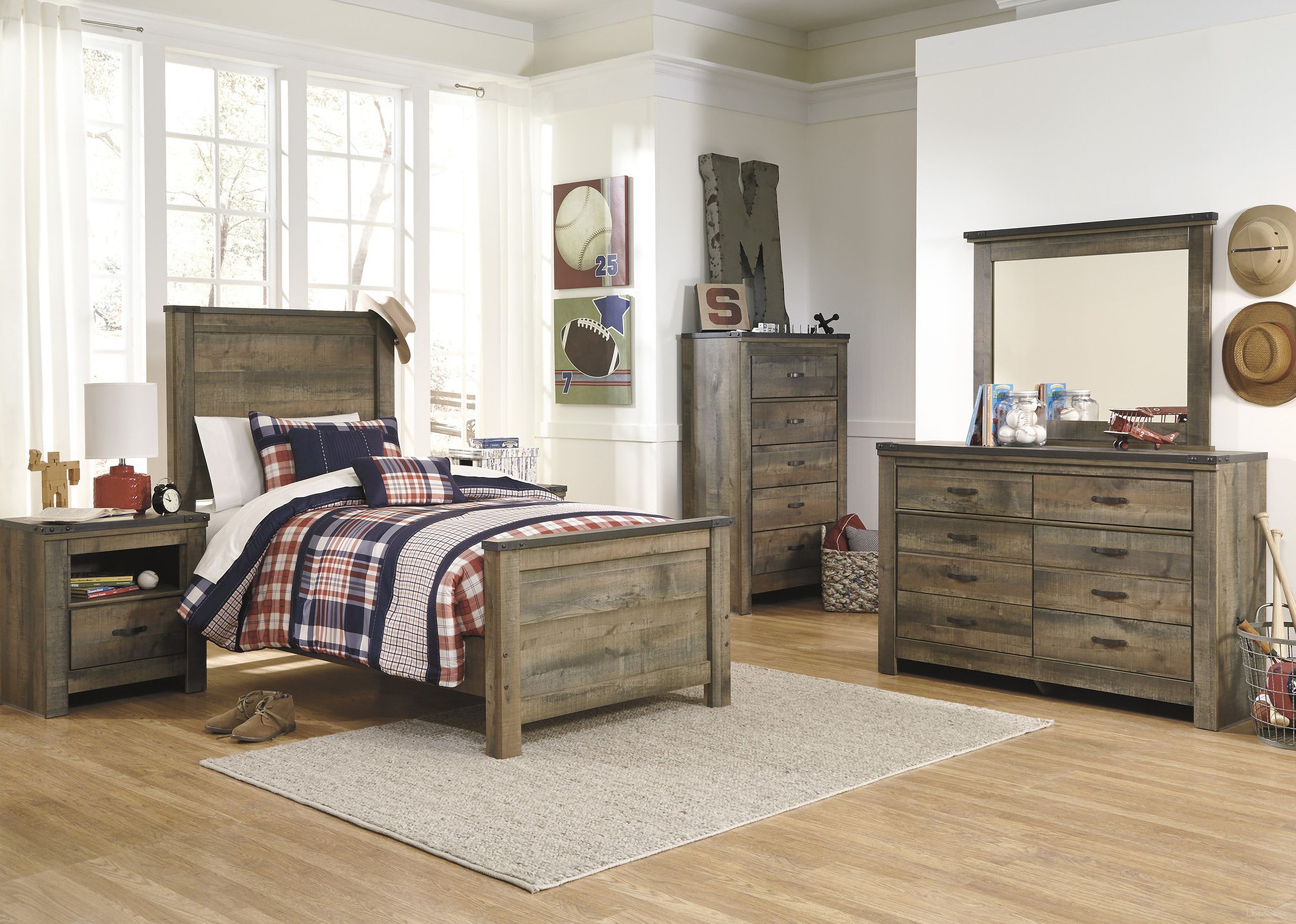 Trinell Brown Youth Panel Bedroom Set by Ashley Furniture | 1StopBedrooms