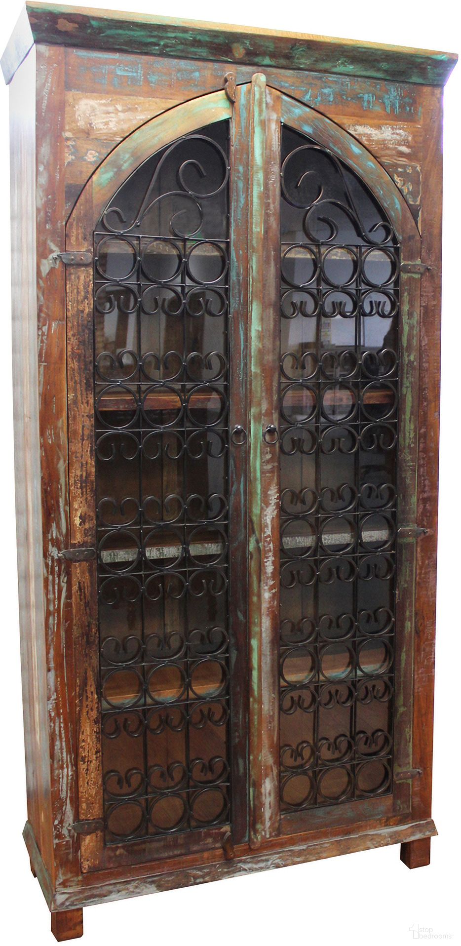 The appearance of Trinidad Iron Jali Tall Cabinet In Multicolor designed by Moti in the modern / contemporary interior design. This multicolor piece of furniture was selected by 1StopBedrooms from Trinidad Collection to add a touch of cosiness and style into your home. Sku: 87001003. Material: Wood.