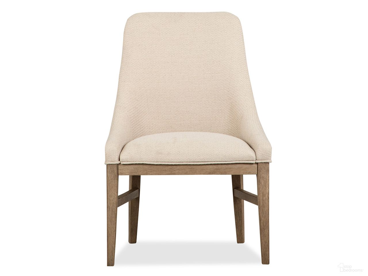 The appearance of Tristan Upholstered Arm Chair Set of 2 In Swiss Coffee designed by Magnussen in the modern / contemporary interior design. This swiss coffee piece of furniture was selected by 1StopBedrooms from Tristan Collection to add a touch of cosiness and style into your home. Sku: D5878-73. Material: Oak Veneer. Chair Type: Side Chair.
