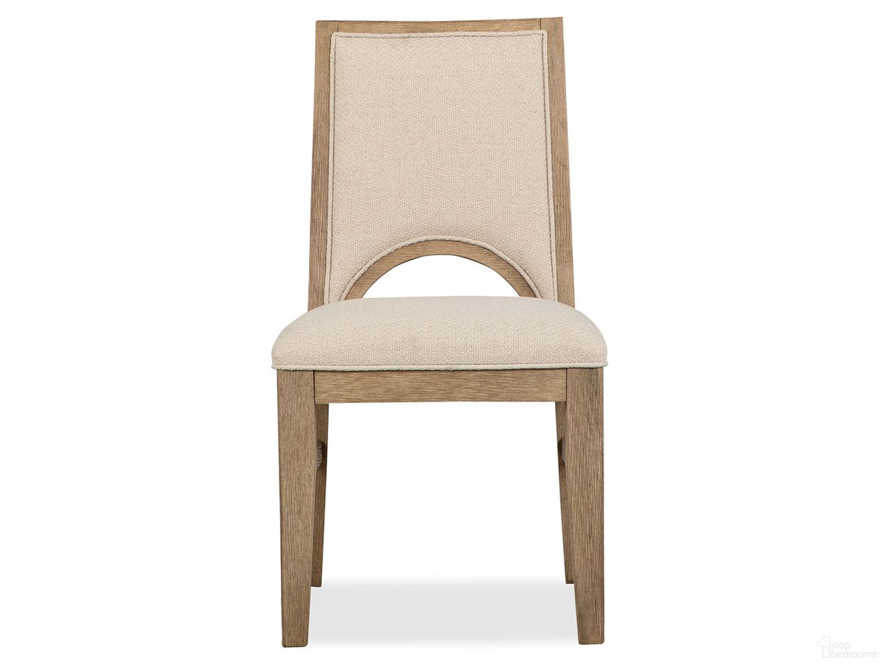 The appearance of Tristan Upholstered Side Chair Set of 2 In Swiss Coffee designed by Magnussen in the modern / contemporary interior design. This swiss coffee piece of furniture  was selected by 1StopBedrooms from Tristan Collection to add a touch of cosiness and style into your home. Sku: D5878-64. Material: Oak Veneer. Chair Type: Side Chair.