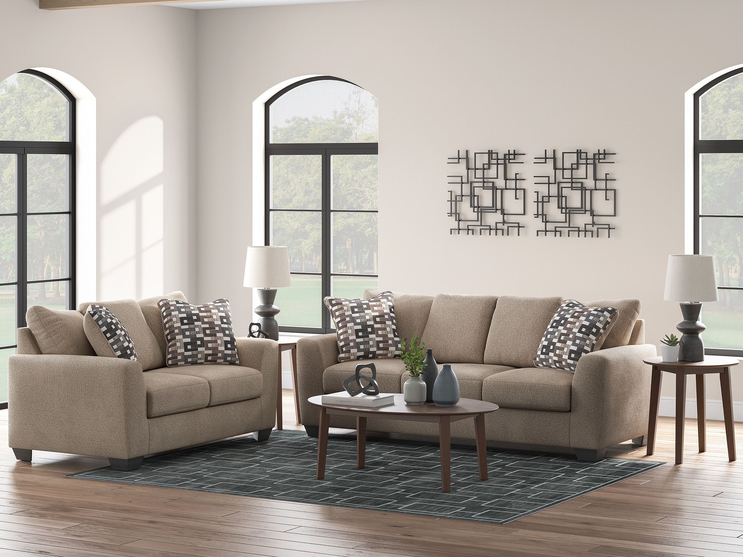The appearance of Triston-Peaks Living Room Set In Suede designed by Signature Design by Ashley in the modern / contemporary interior design. This suede piece of furniture was selected by 1StopBedrooms from Triston-Peaks Collection to add a touch of cosiness and style into your home. Sku: 3020438;3020435. Material: Suede.