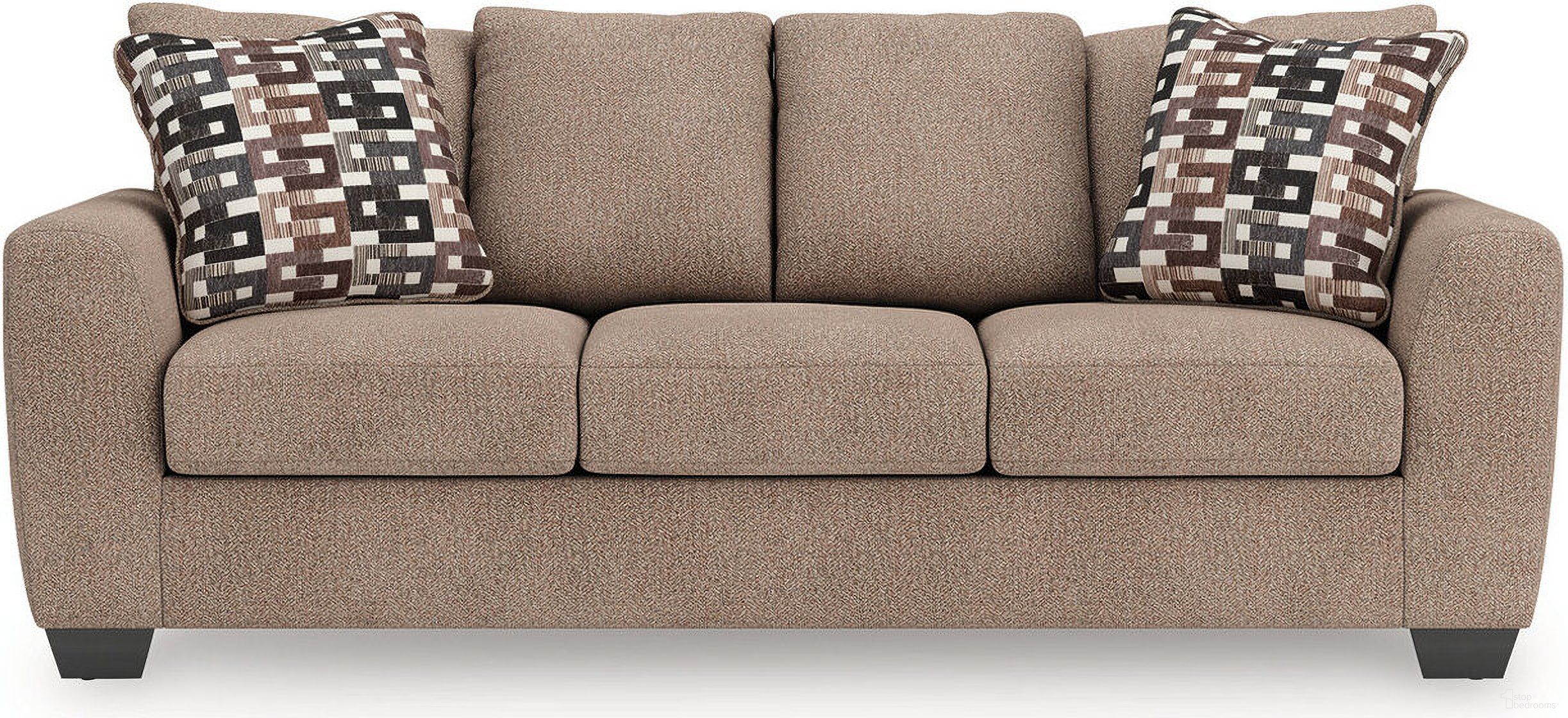 The appearance of Triston-Peaks Queen Sofa Sleeper In Suede designed by Signature Design by Ashley in the modern / contemporary interior design. This suede piece of furniture  was selected by 1StopBedrooms from Triston-Peaks Collection to add a touch of cosiness and style into your home. Sku: 3020439. Material: Suede.