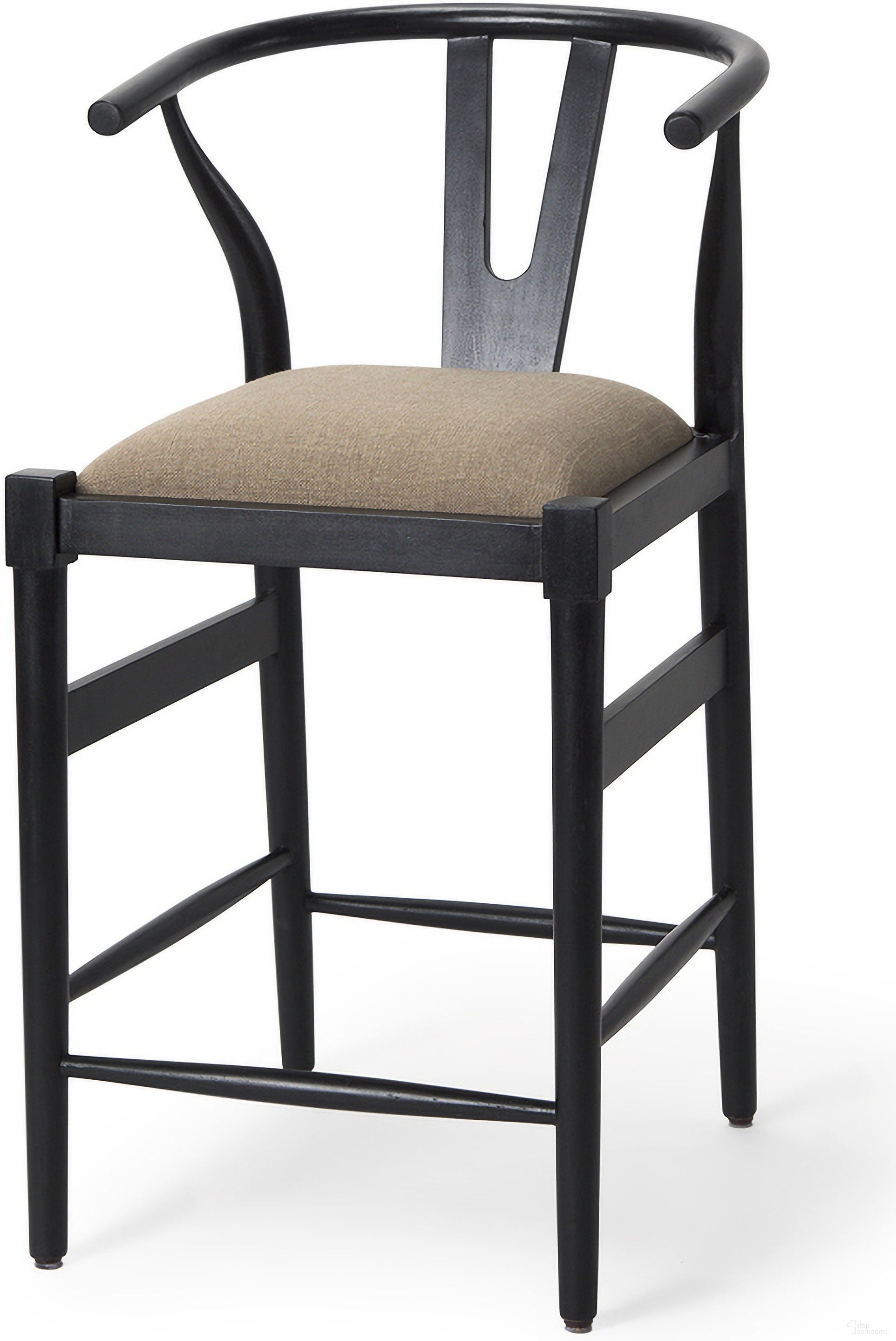 The appearance of Trixie Barstool In Black and Beige designed by Mercana in the modern / contemporary interior design. This black and beige piece of furniture was selected by 1StopBedrooms from Trixie Collection to add a touch of cosiness and style into your home. Sku: 70193. Material: Wood.