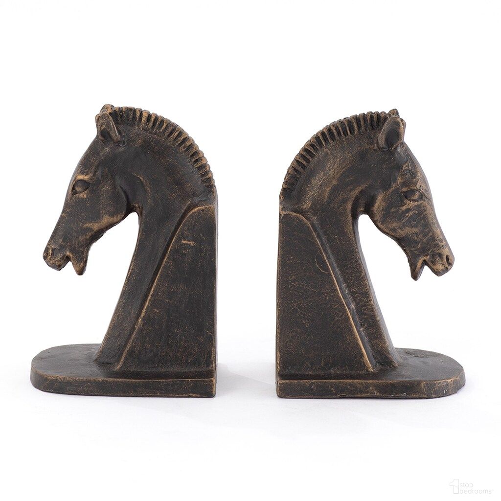 Trojan Horse Head Bookends In Bronze