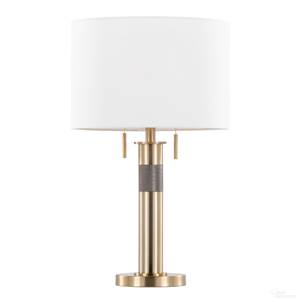 Trophy 27 Inch Table Lamp In Gold and White