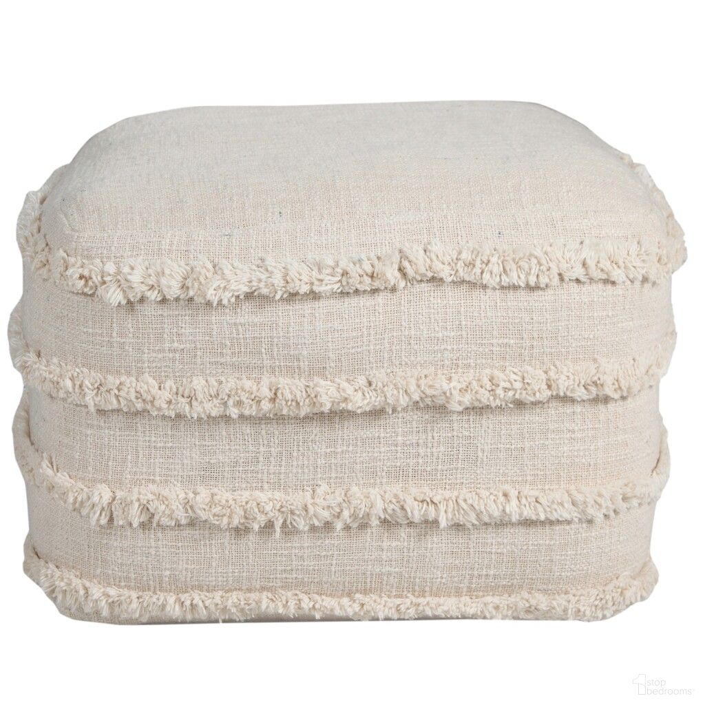 The appearance of Trovea Striped Hand-Woven All-Natural Cotton Ottoman Pouf In Cream designed by Rajani Home in the transitional interior design. This cream piece of furniture was selected by 1StopBedrooms from Bova Collection to add a touch of cosiness and style into your home. Sku: 6C916208G49348. Material: Cotton.
