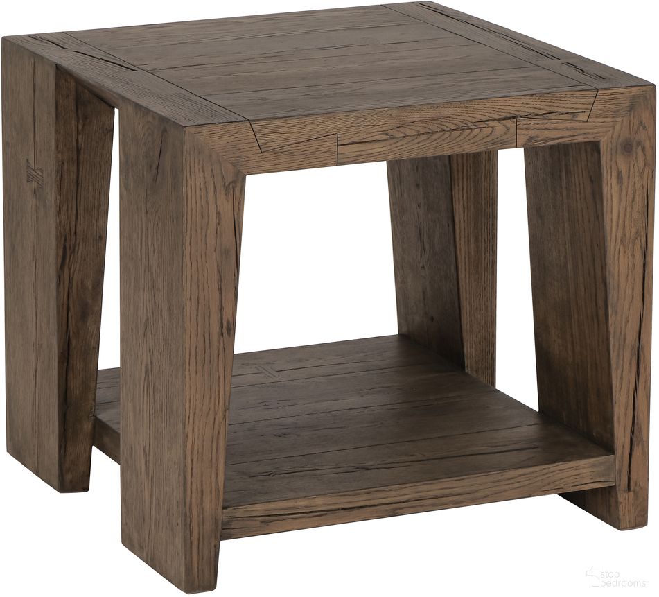 The appearance of Troy End Table Suede In Brown designed by Classic Home in the modern / contemporary interior design. This brown piece of furniture  was selected by 1StopBedrooms from Troy Collection to add a touch of cosiness and style into your home. Sku: 51031328. Material: Oak Wood.