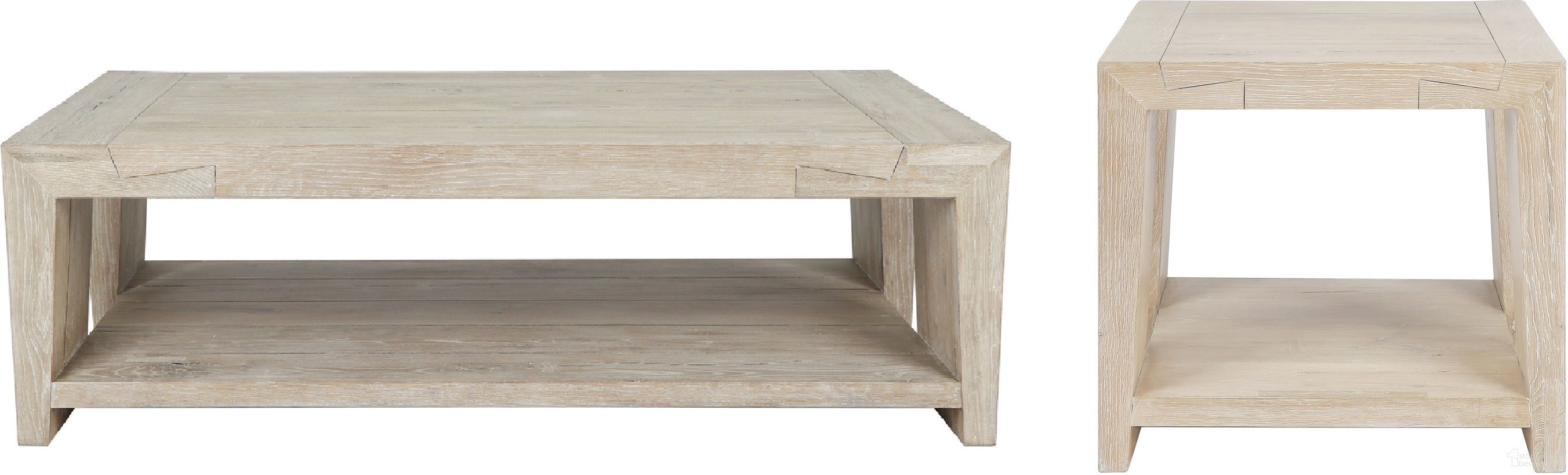 The appearance of Troy Occasional Table Set In White designed by Classic Home in the modern / contemporary interior design. This white piece of furniture  was selected by 1StopBedrooms from Troy Collection to add a touch of cosiness and style into your home. Sku: 51031525;51031530. Material: Cracked Oak.