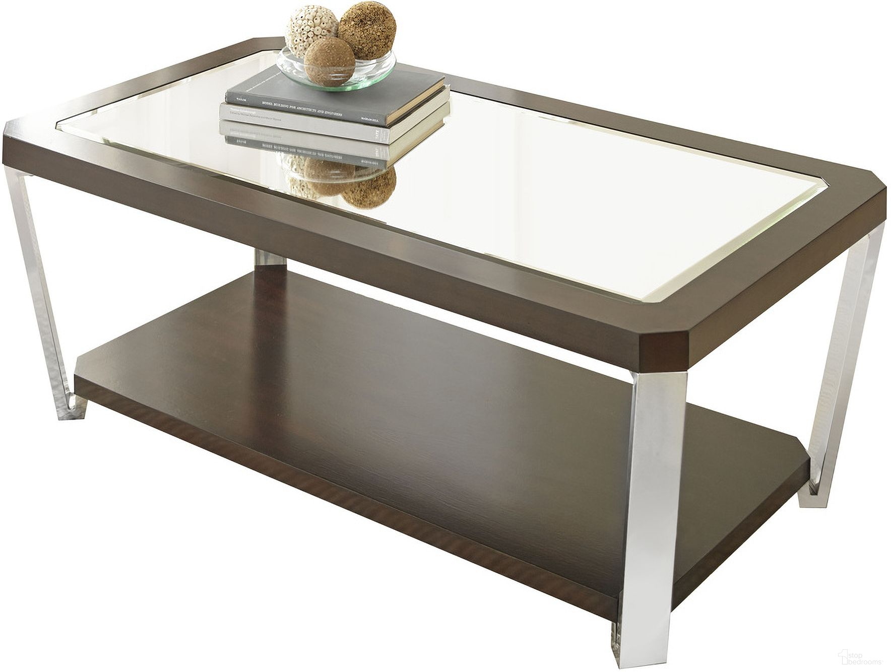 The appearance of Truman Cocktail Table designed by Steve Silver in the modern / contemporary interior design. This espresso piece of furniture  was selected by 1StopBedrooms from Truman Collection to add a touch of cosiness and style into your home. Sku: TR300C. Material: Wood.