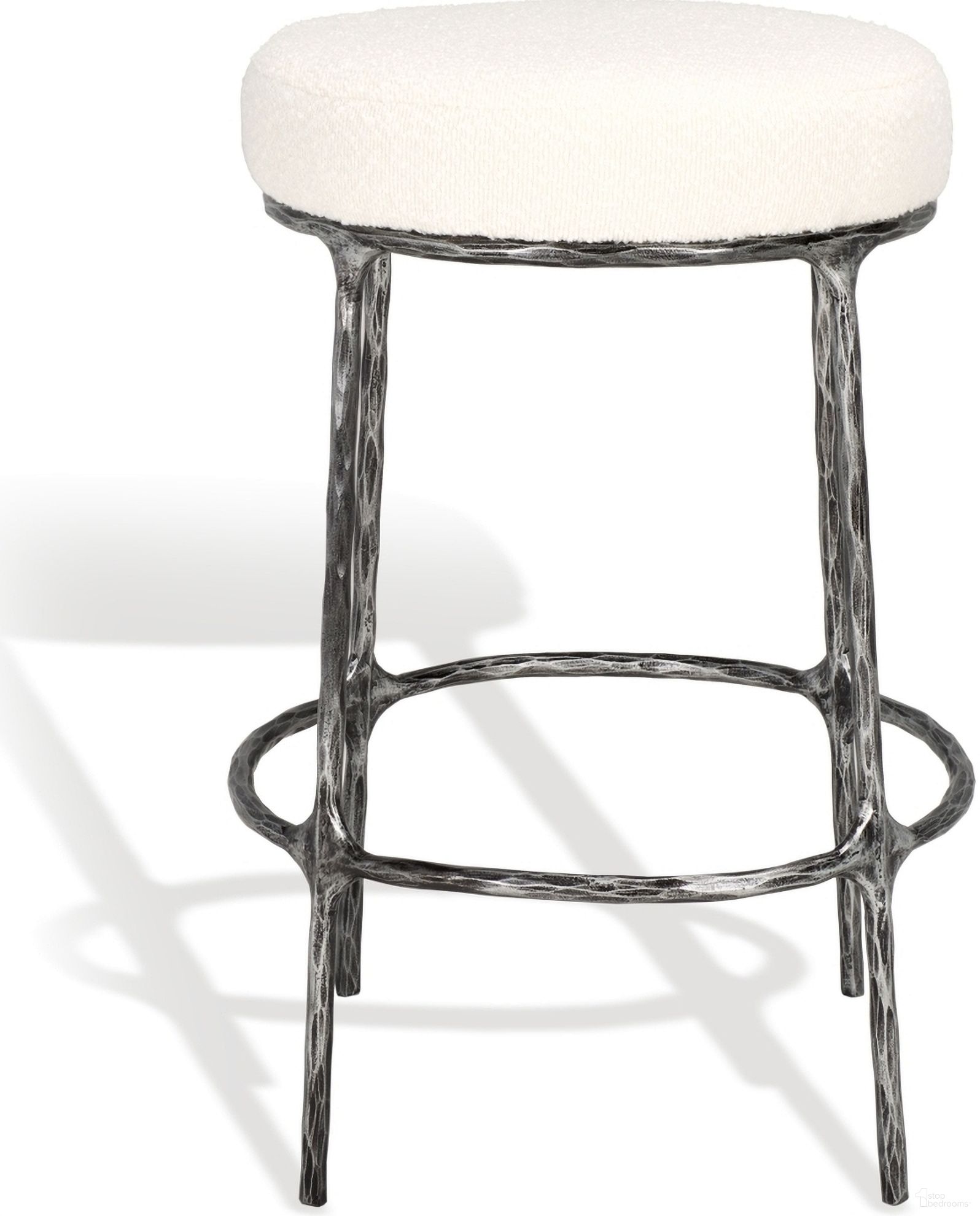 The appearance of Trumen Boucle Counter Stool In Ivory and Black designed by Safavieh Couture in the modern / contemporary interior design. This ivory/black piece of furniture was selected by 1StopBedrooms from Trumen Collection to add a touch of cosiness and style into your home. Sku: SFV9525A. Material: Iron.