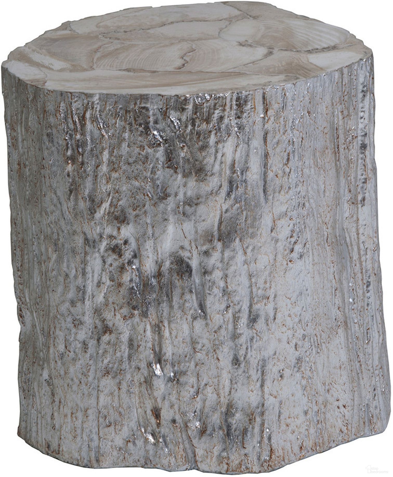 The appearance of Signature Designs Trunk Segment Spot Table In Silver Leaf designed by Artistica Home in the transitional interior design. This silver leaf piece of furniture  was selected by 1StopBedrooms from Signature Designs Collection to add a touch of cosiness and style into your home. Sku: 2037-950. Material: Gold.