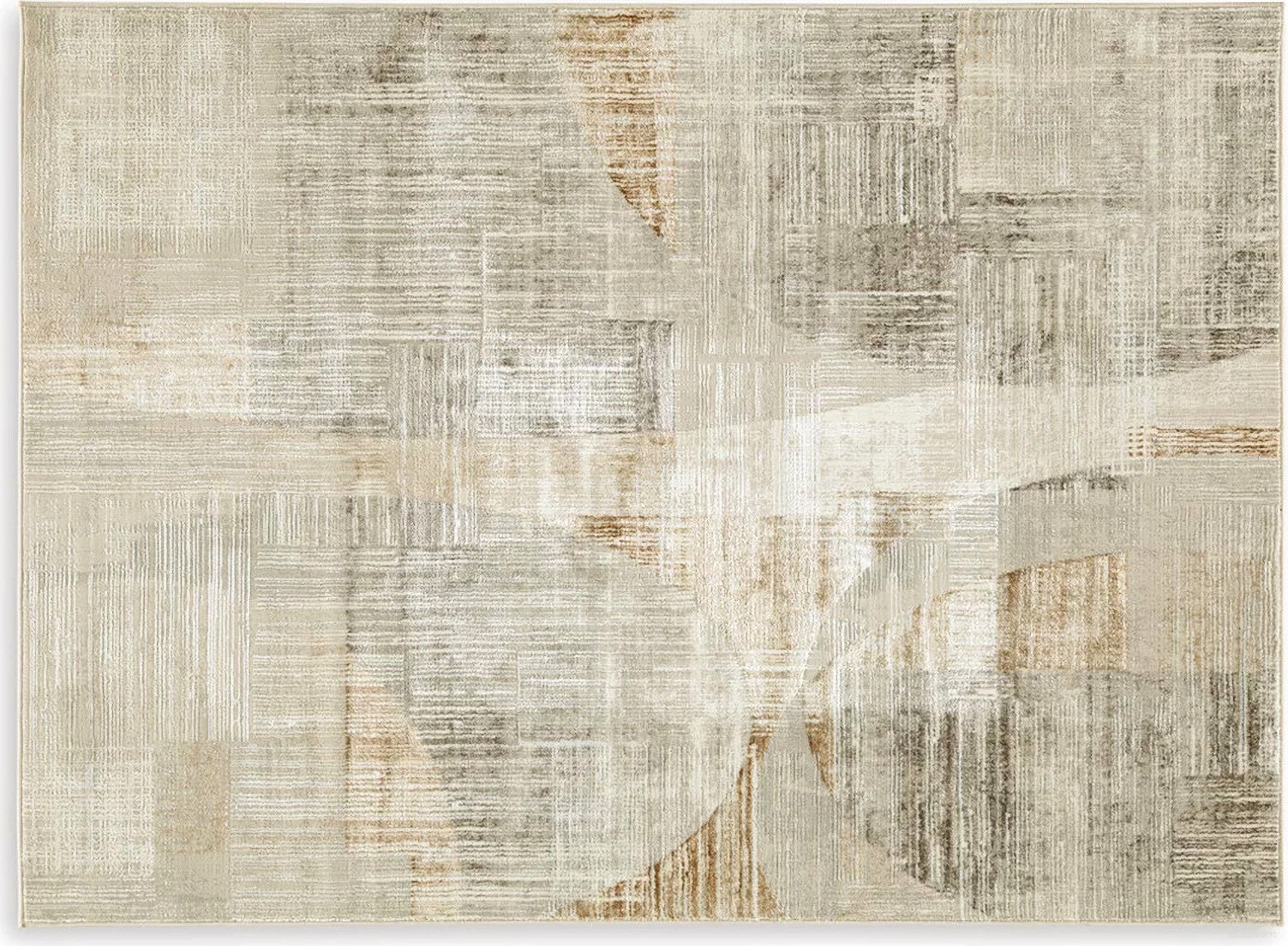 The appearance of Truward Medium Rug In Linen And Gray designed by Signature Design by Ashley in the modern / contemporary interior design. This linen/gray piece of furniture  was selected by 1StopBedrooms from Truward Collection to add a touch of cosiness and style into your home. Sku: R406472. Material: Fabric.