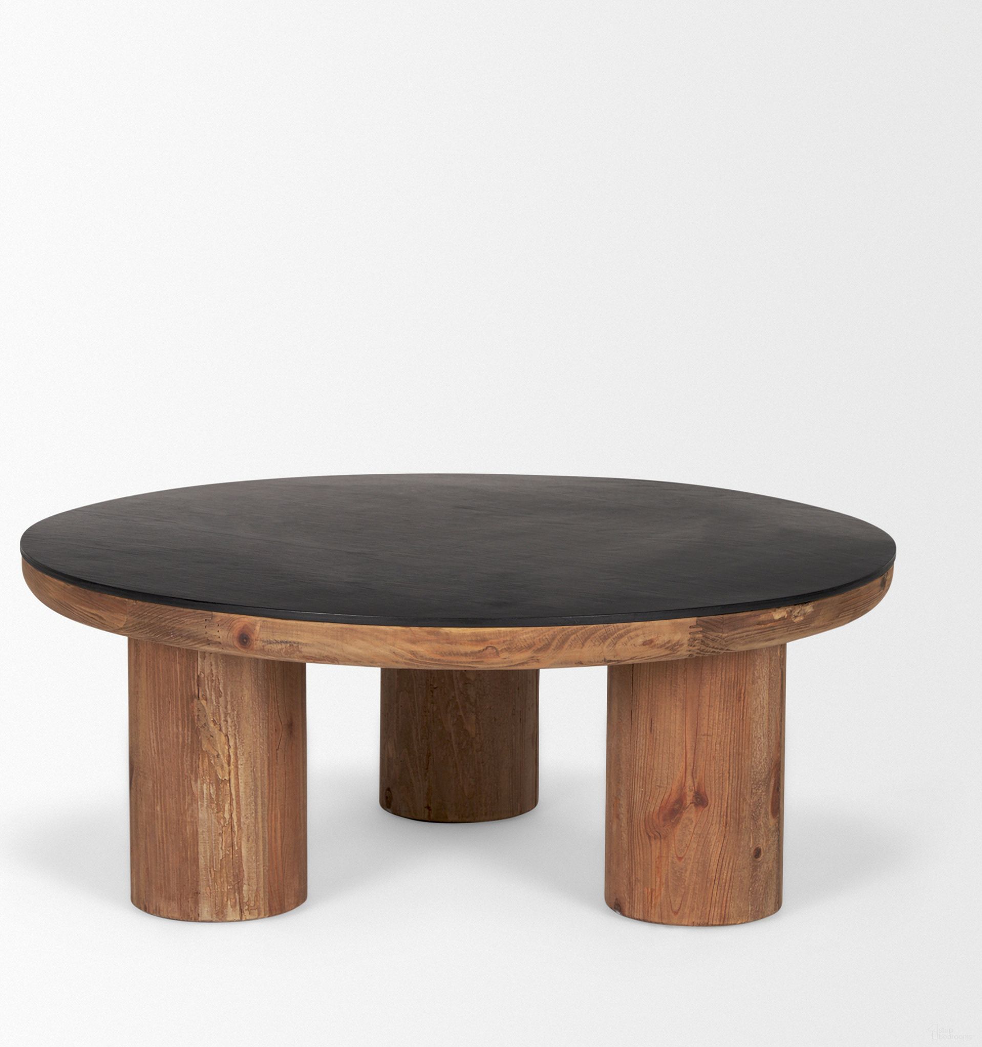 The appearance of Tucson Natural Wood with Round Top Coffee Table In Black designed by Mercana in the modern / contemporary interior design. This black piece of furniture was selected by 1StopBedrooms from Tuscon Collection to add a touch of cosiness and style into your home. Sku: 70888-AB. Material: Solid Wood.
