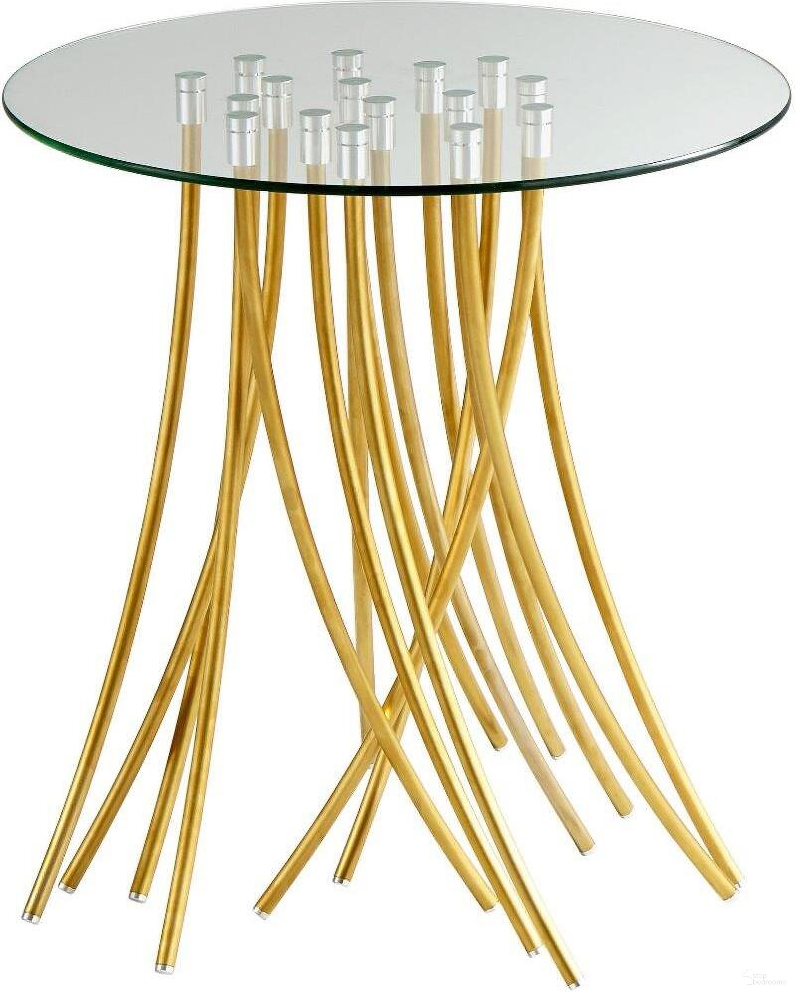 The appearance of Tuffoli Satin Gold Table designed by Cyan Design in the modern / contemporary interior design. This gold piece of furniture  was selected by 1StopBedrooms from  to add a touch of cosiness and style into your home. Sku: 08580. Material: Stainless Steel.