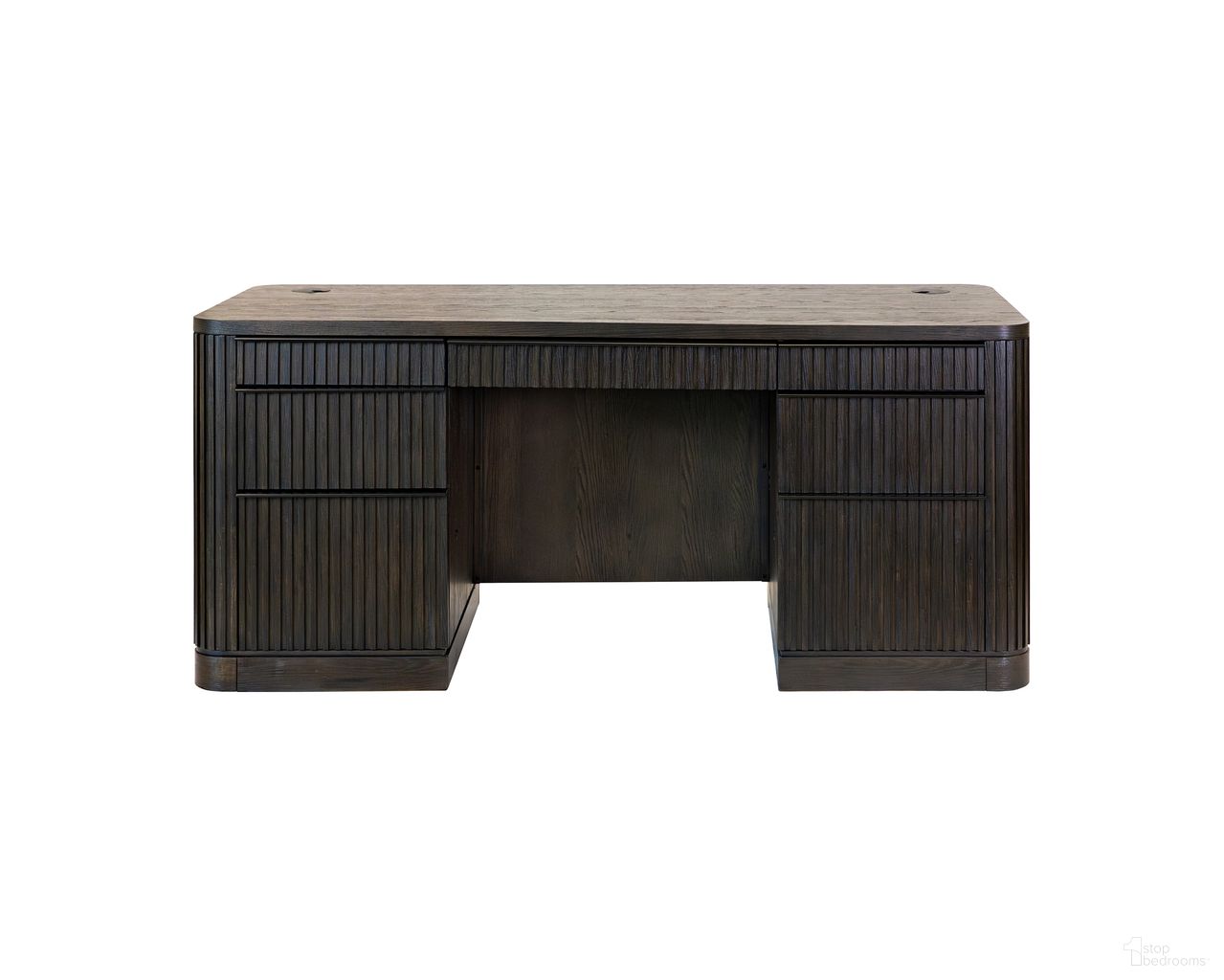The appearance of Tulane Double Pedestal Writing Desk In Brown designed by Martin Furniture in the modern / contemporary interior design. This brown piece of furniture was selected by 1StopBedrooms from Tulane Collection to add a touch of cosiness and style into your home. Sku: IMTU680. Material: Solid Hardwood & Veneers.
