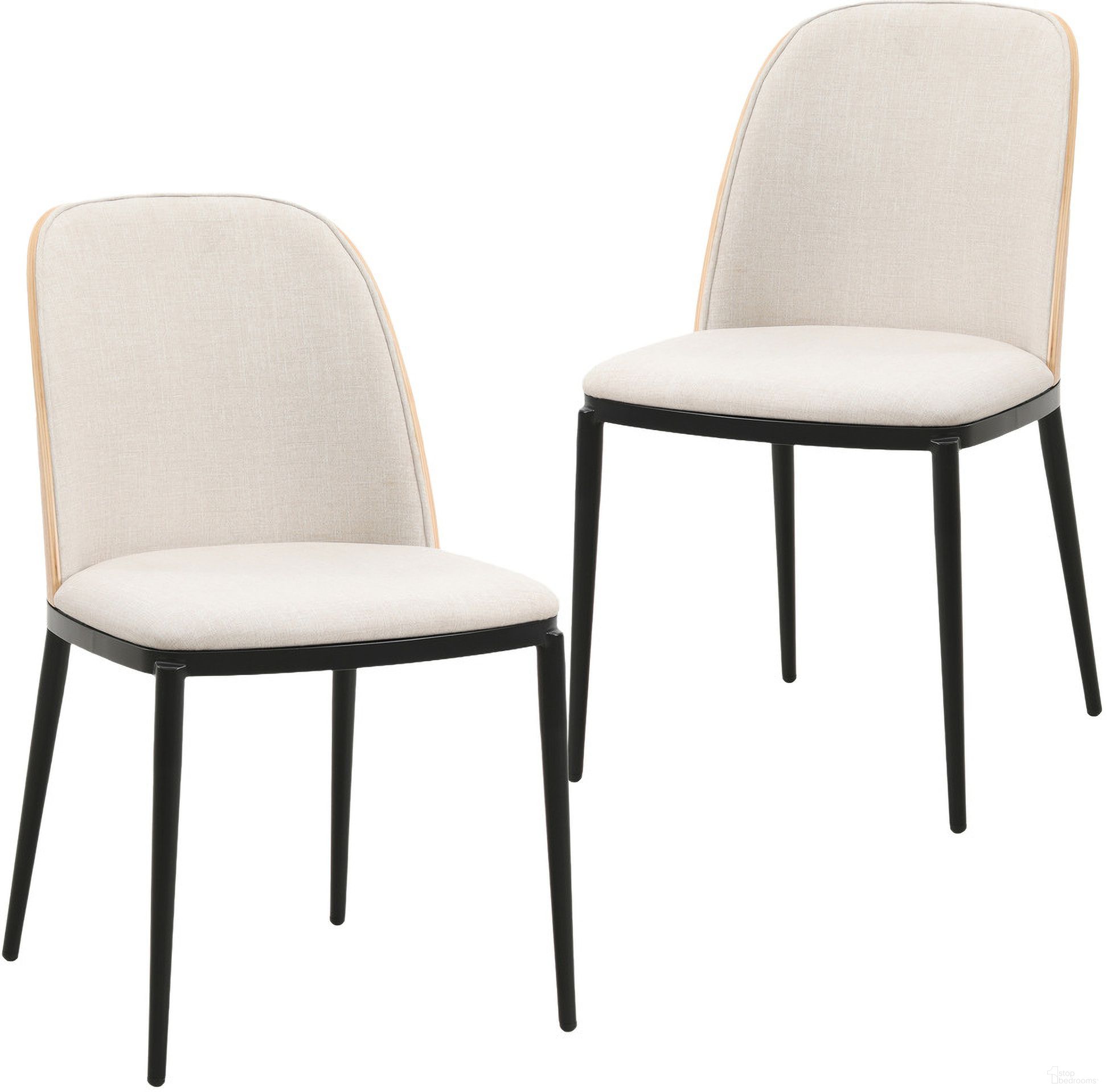 The appearance of Tule Dining Side Chair Set of 2 with Velvet Seat and Steel Frame In Beige and Natural designed by LeisureMod in the transitional interior design. This beige and natural piece of furniture was selected by 1StopBedrooms from Tule Collection to add a touch of cosiness and style into your home. Sku: TCNW18BG2. Material: Wood. Chair Type: Side Chair.