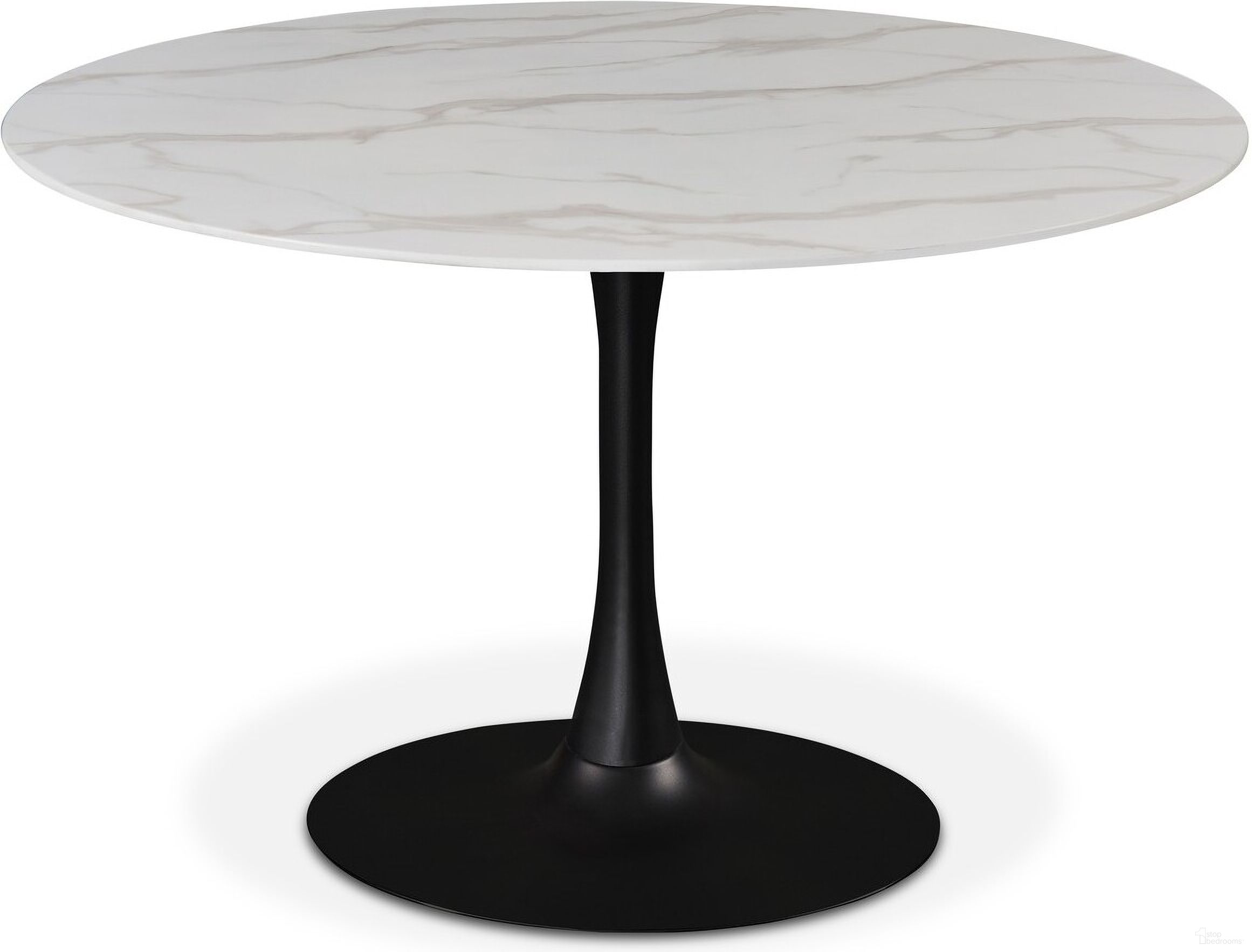 Tulip 48-Inch Dining Table In Matte Black