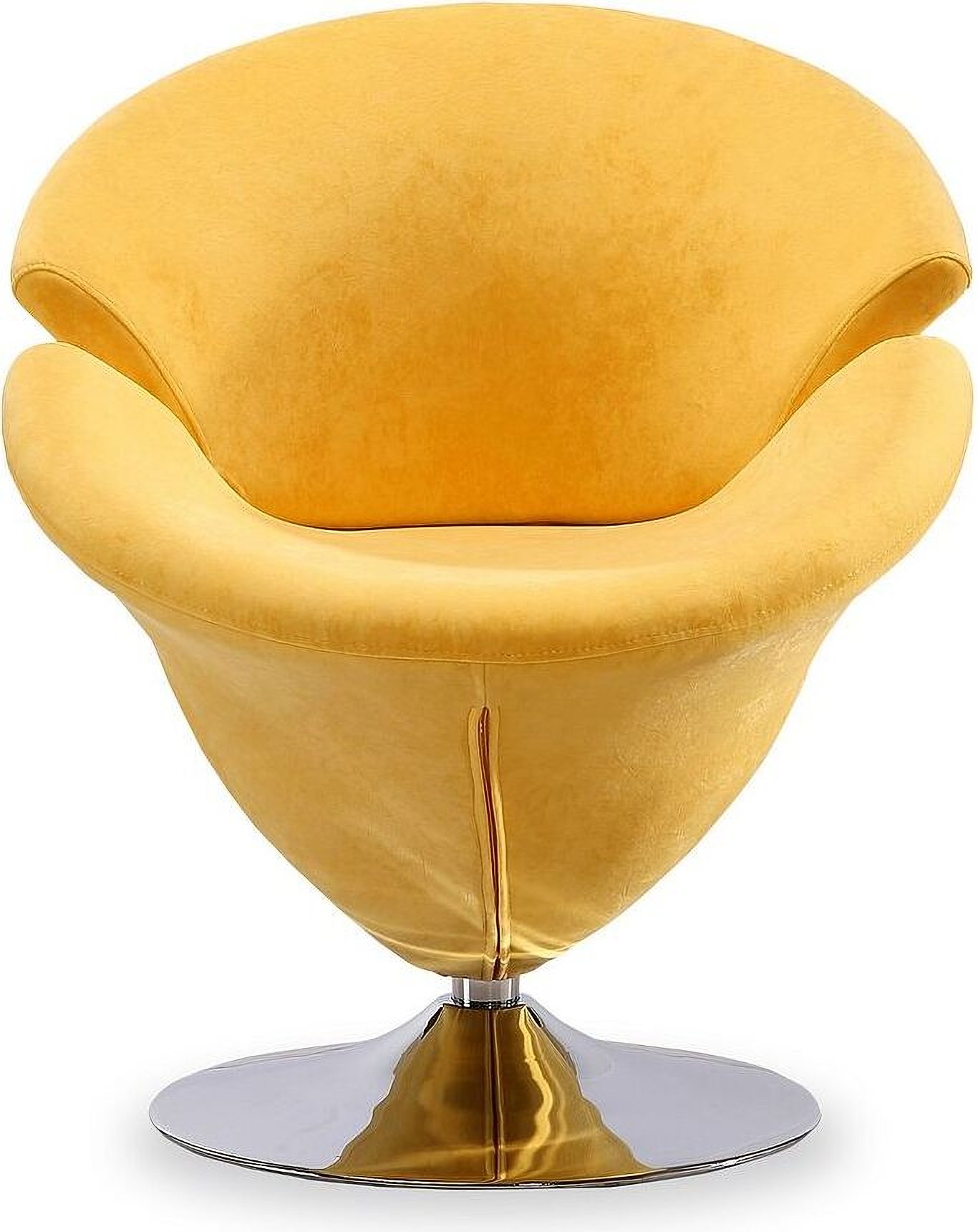 Yellow swivel accent sale chair