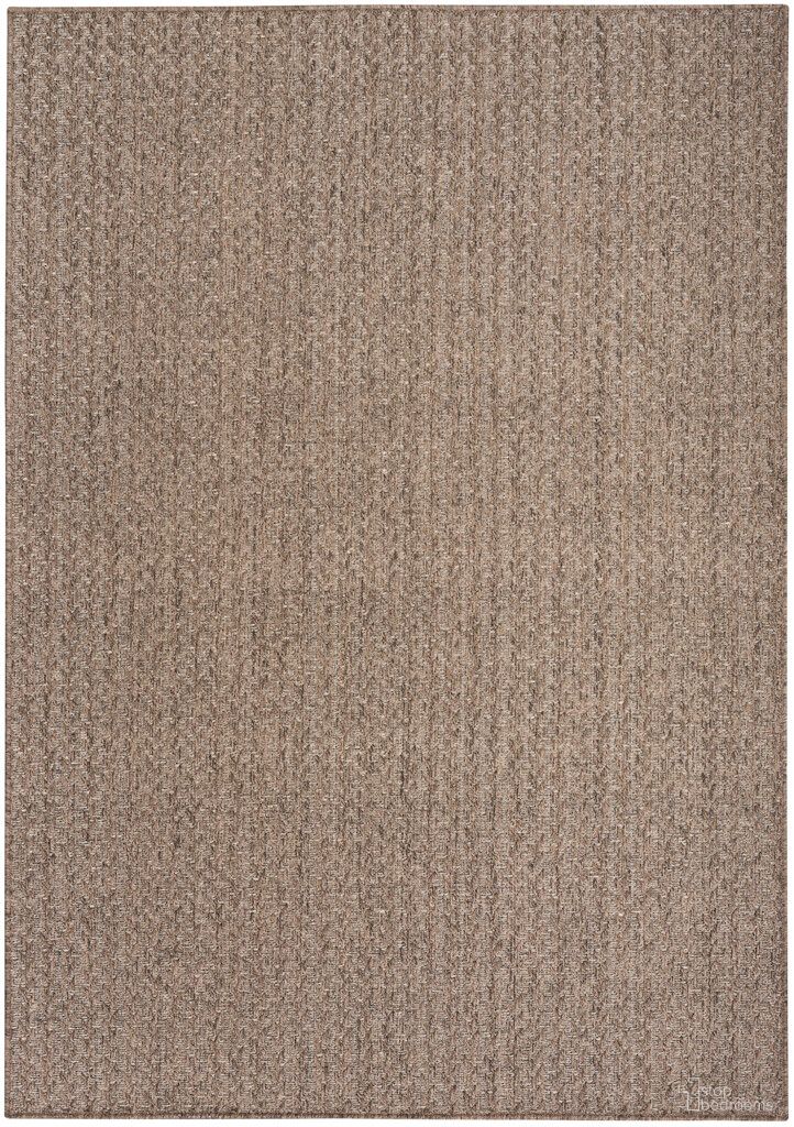 Tulum 5'3" x 7' Outdoor Rug In Brown