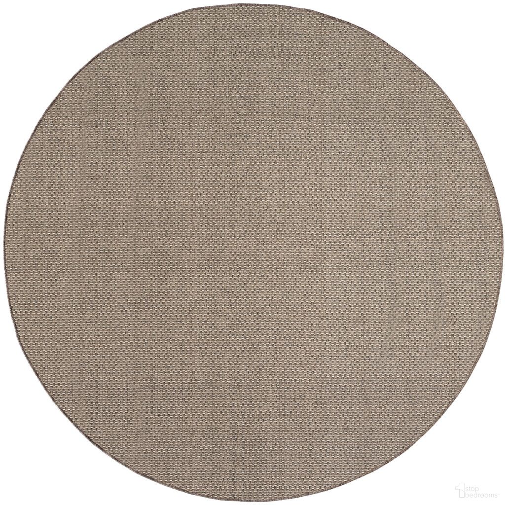 Tulum 8' x 8' Round Outdoor Rug In Brown