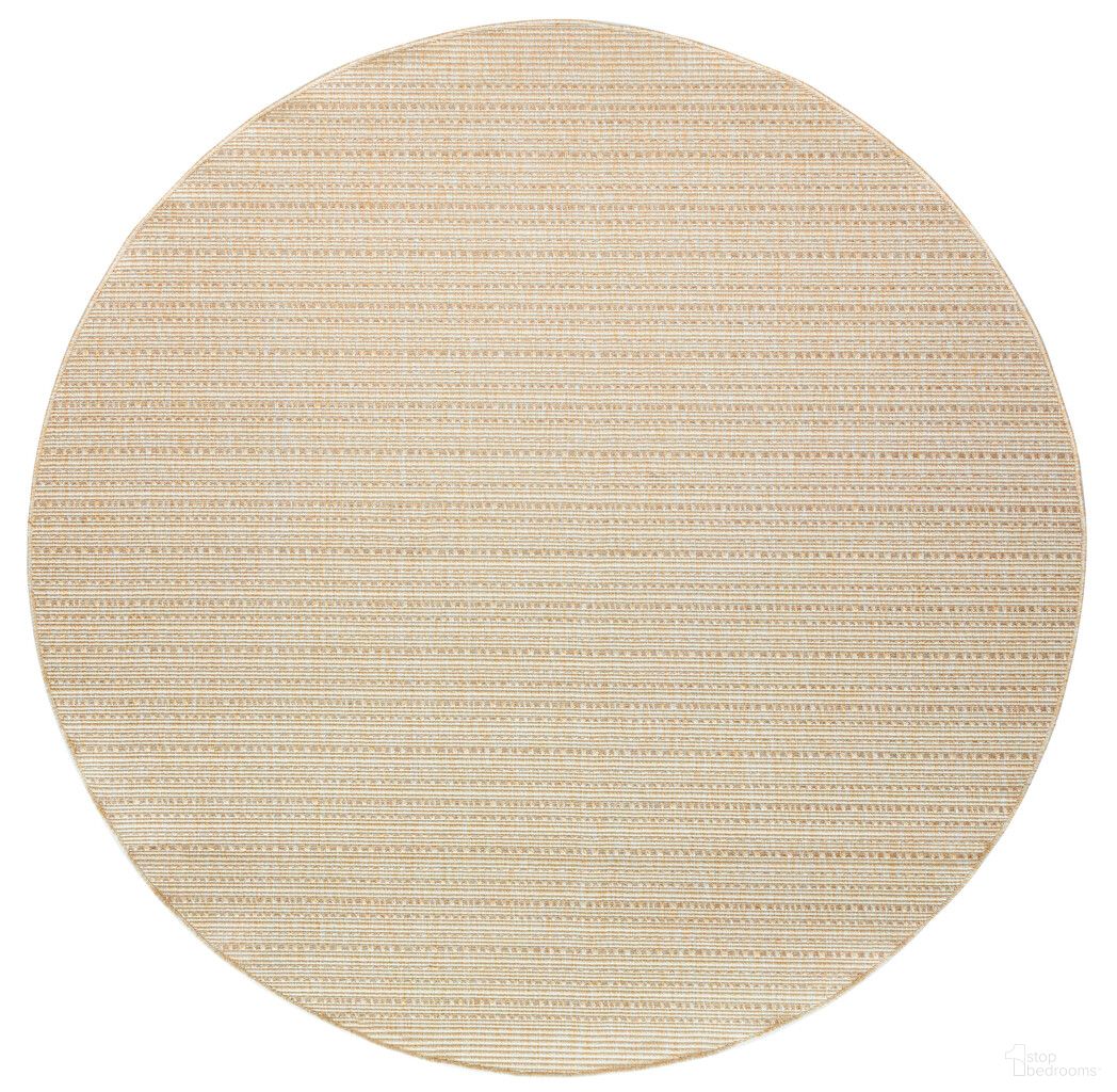 Tulum 8' x 8' Round Outdoor Rug In Cream