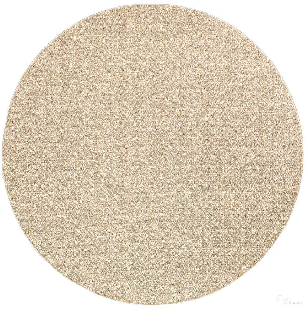 Tulum 8' x 8' Round Outdoor Rug In Cream
