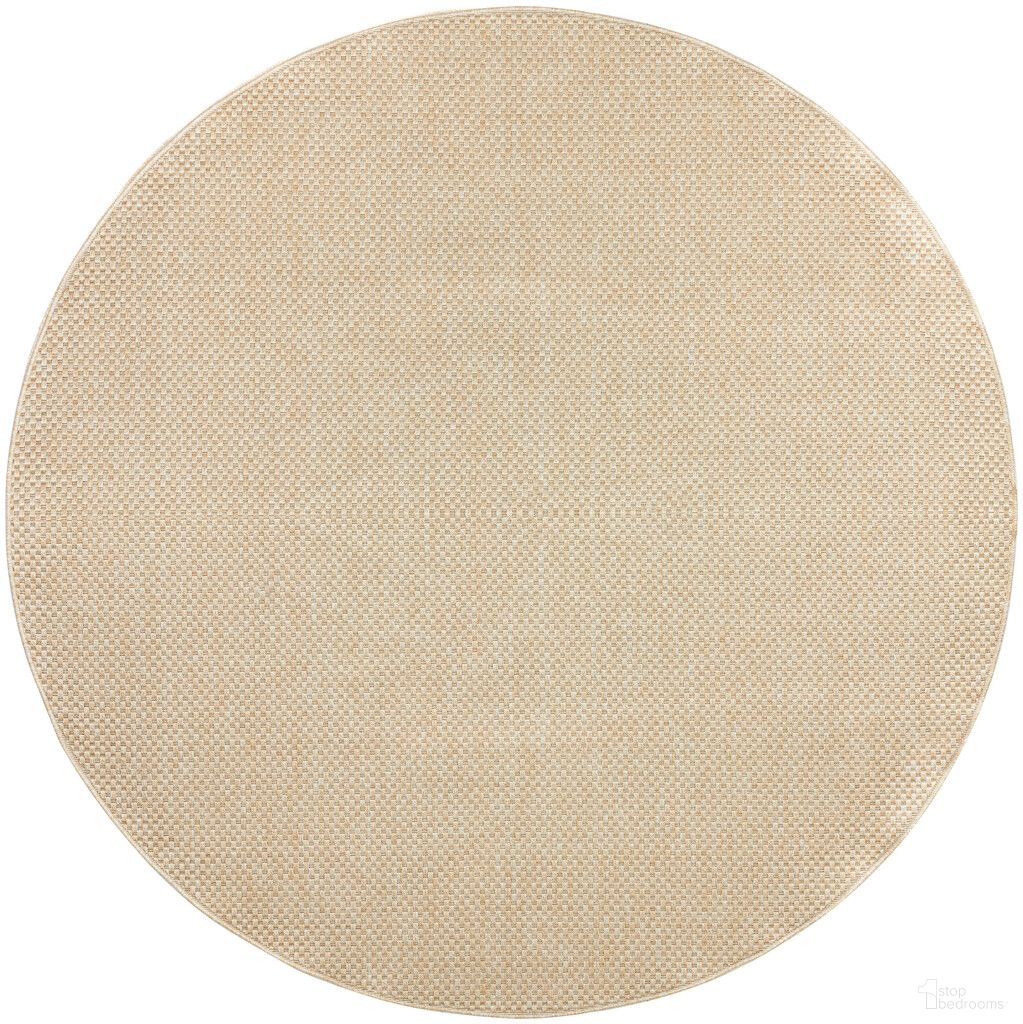 Tulum 8' x 8' Round Outdoor Rug In Cream