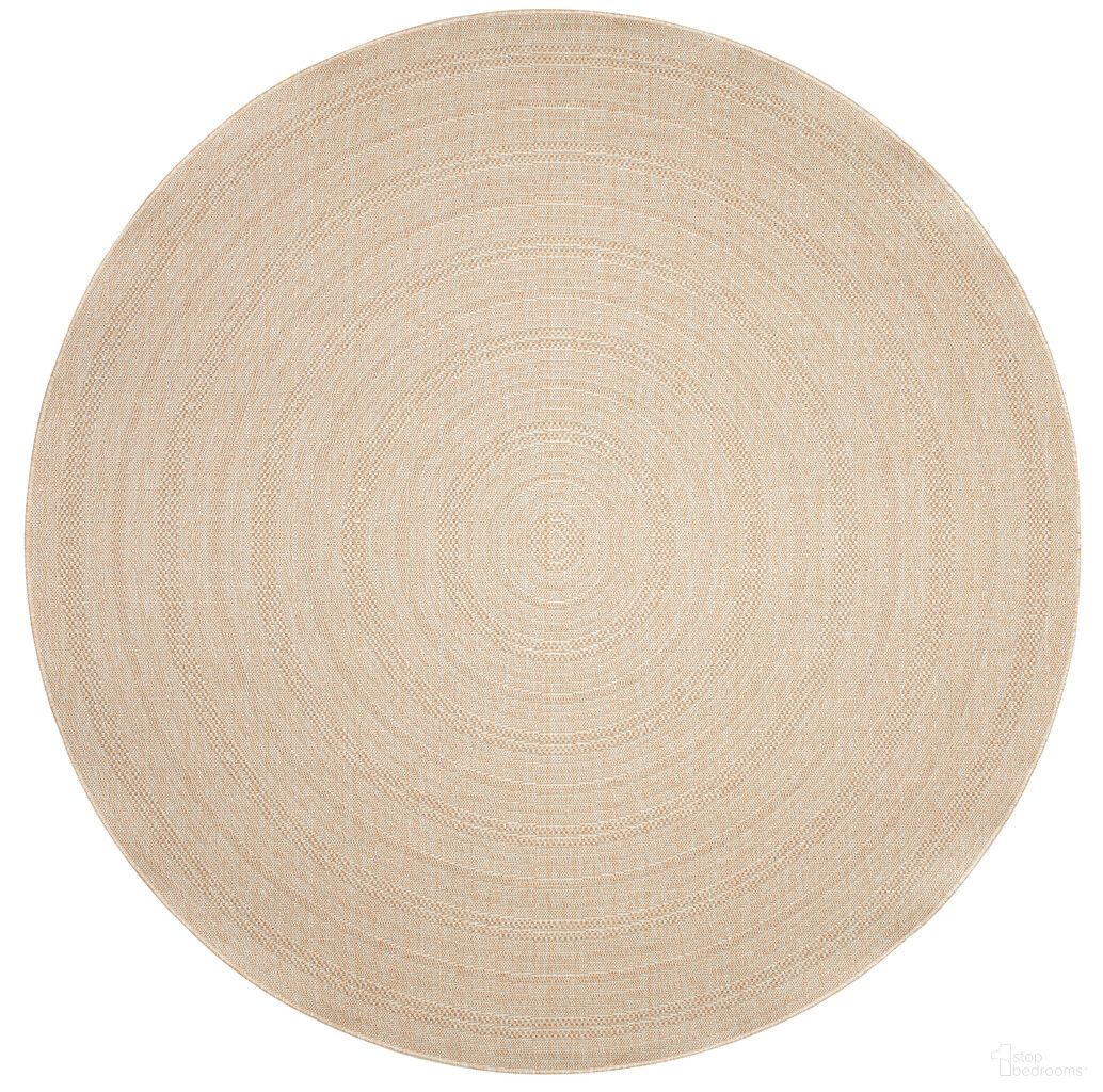 Tulum 8' x 8' Round Outdoor Rug In Cream