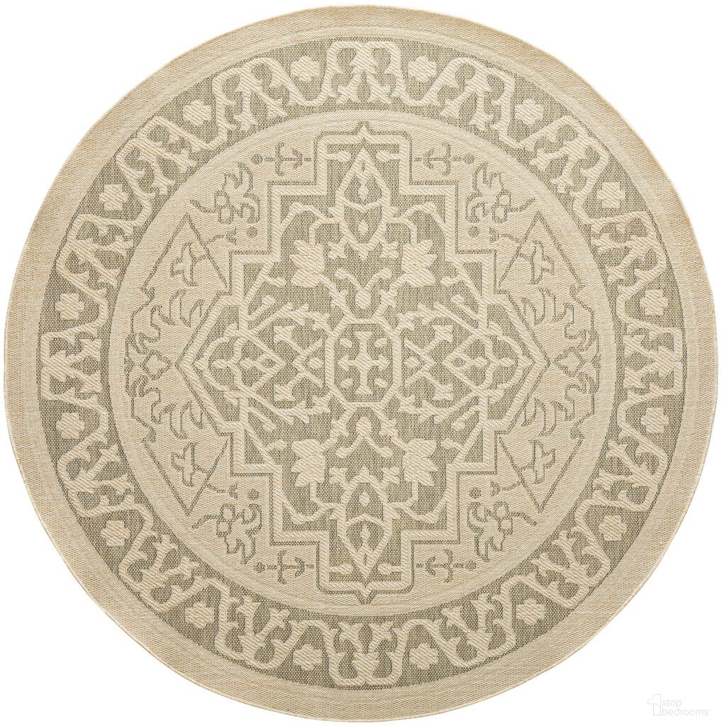 Tulum 8' x 8' Round Outdoor Rug In Olive