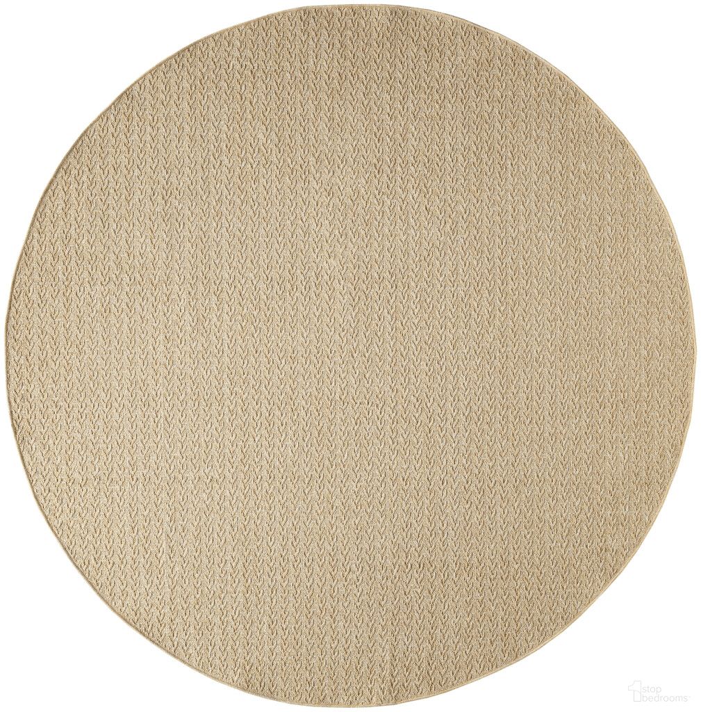 Tulum 8' x 8' Round Outdoor Rug In Taupe
