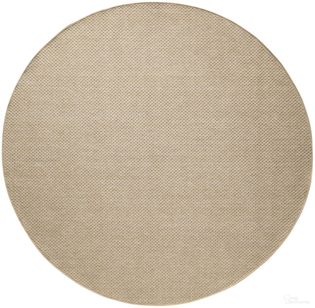Tulum 8' x 8' Round Outdoor Rug In Taupe