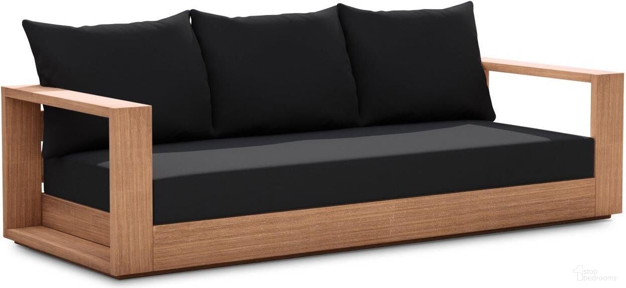 The appearance of Tulum Water Resistant Fabric Outdoor Sofa In Black designed by Meridian in the modern / contemporary interior design. This black piece of furniture was selected by 1StopBedrooms from Tulum Collection to add a touch of cosiness and style into your home. Sku: 353Black-S. Material: Wood.