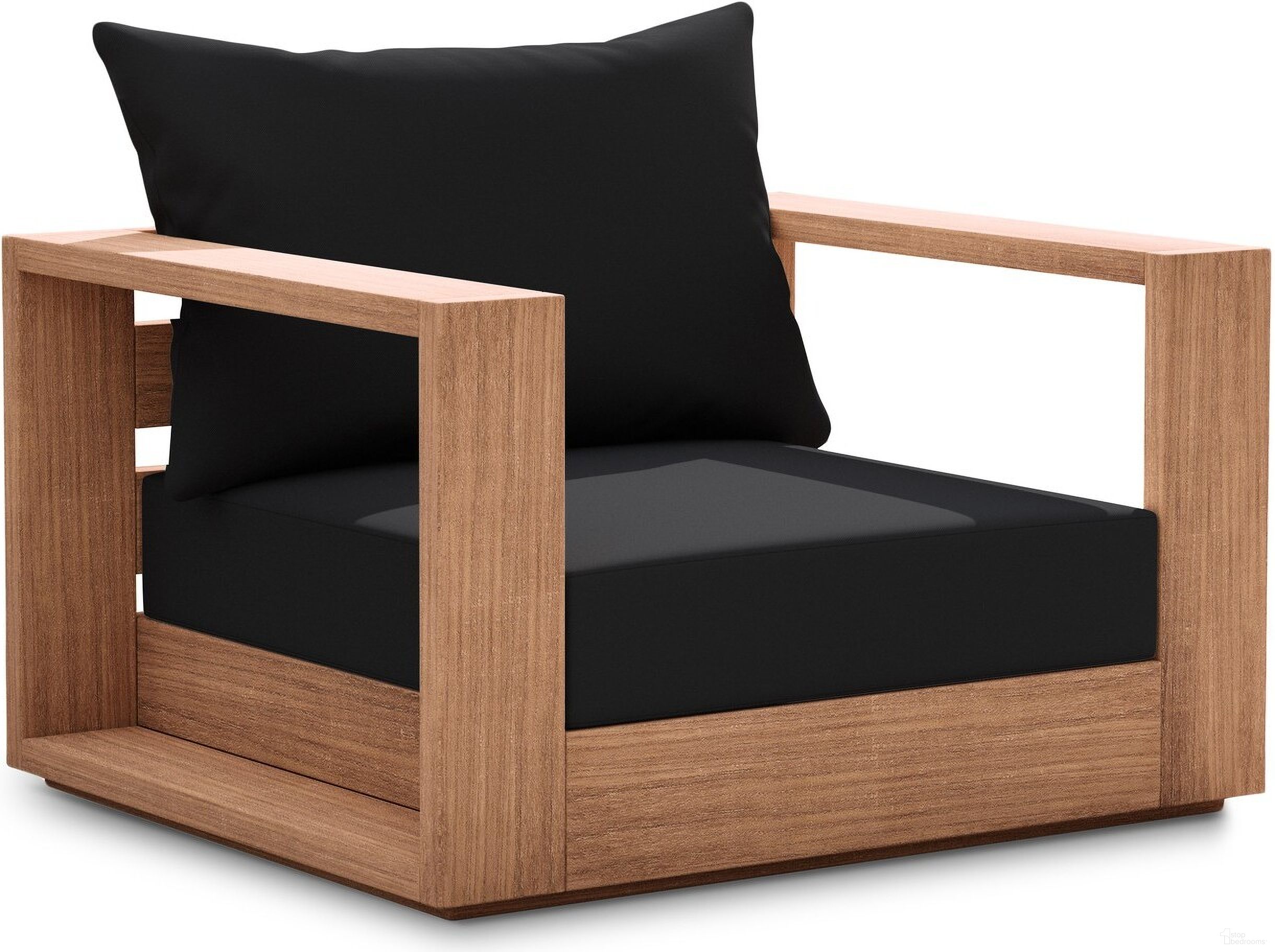 The appearance of Tulum Water Resistant Fabric Outdoor Chair In Black designed by Meridian in the modern / contemporary interior design. This black piece of furniture  was selected by 1StopBedrooms from Tulum Collection to add a touch of cosiness and style into your home. Sku: 353Black-C. Material: Wood.