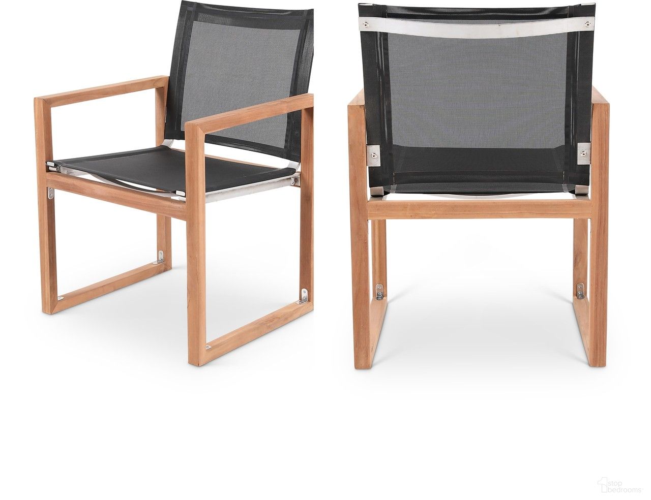 The appearance of Tulum Water Resistant Fabric Outdoor Patio Dining Arm Chair In Black designed by Meridian in the modern / contemporary interior design. This black piece of furniture was selected by 1StopBedrooms from Tulum Collection to add a touch of cosiness and style into your home. Sku: 353Black-AC. Material: Wood.