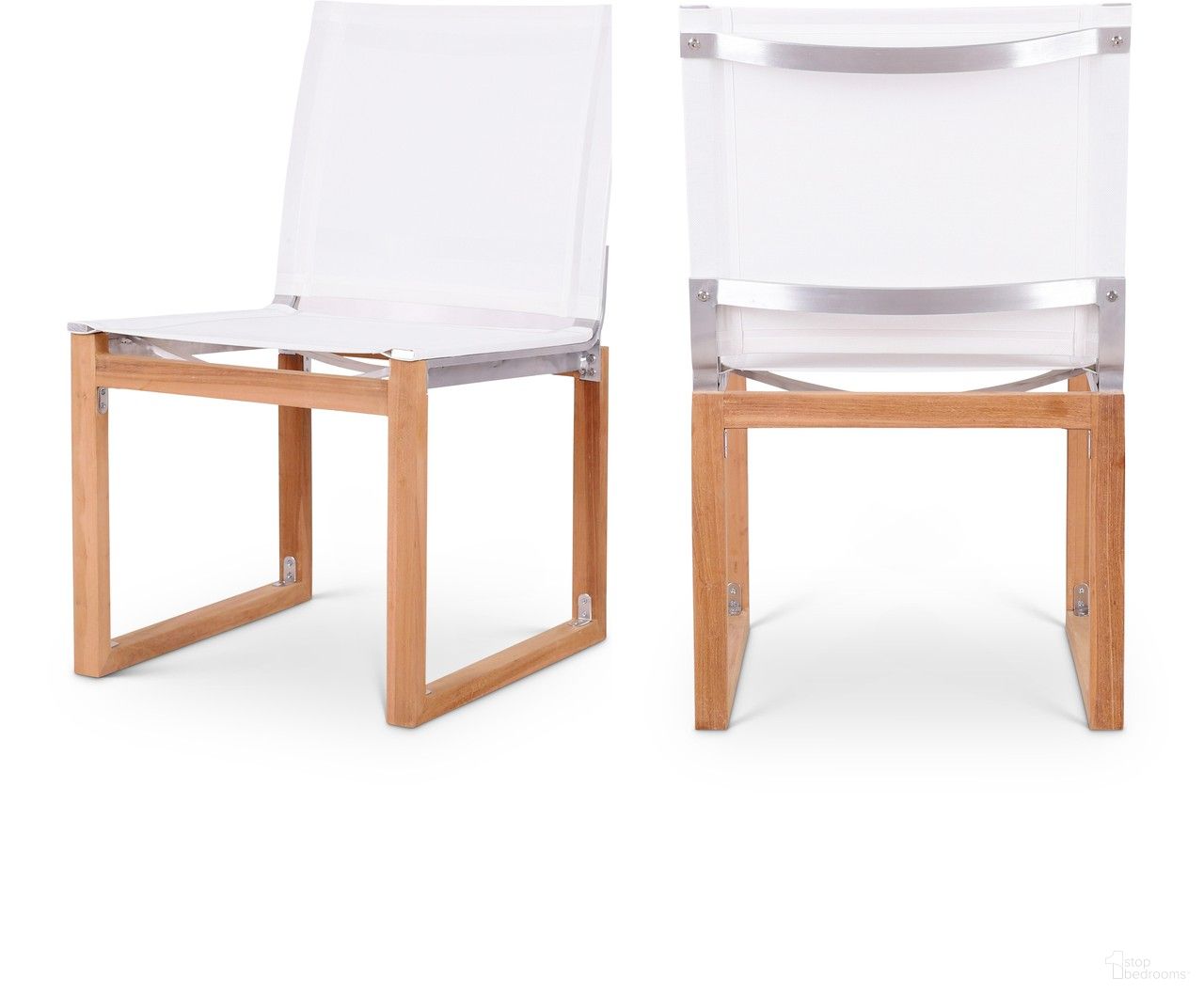 Tulum Water Resistant Fabric Outdoor Patio Dining Side Chair In Off White